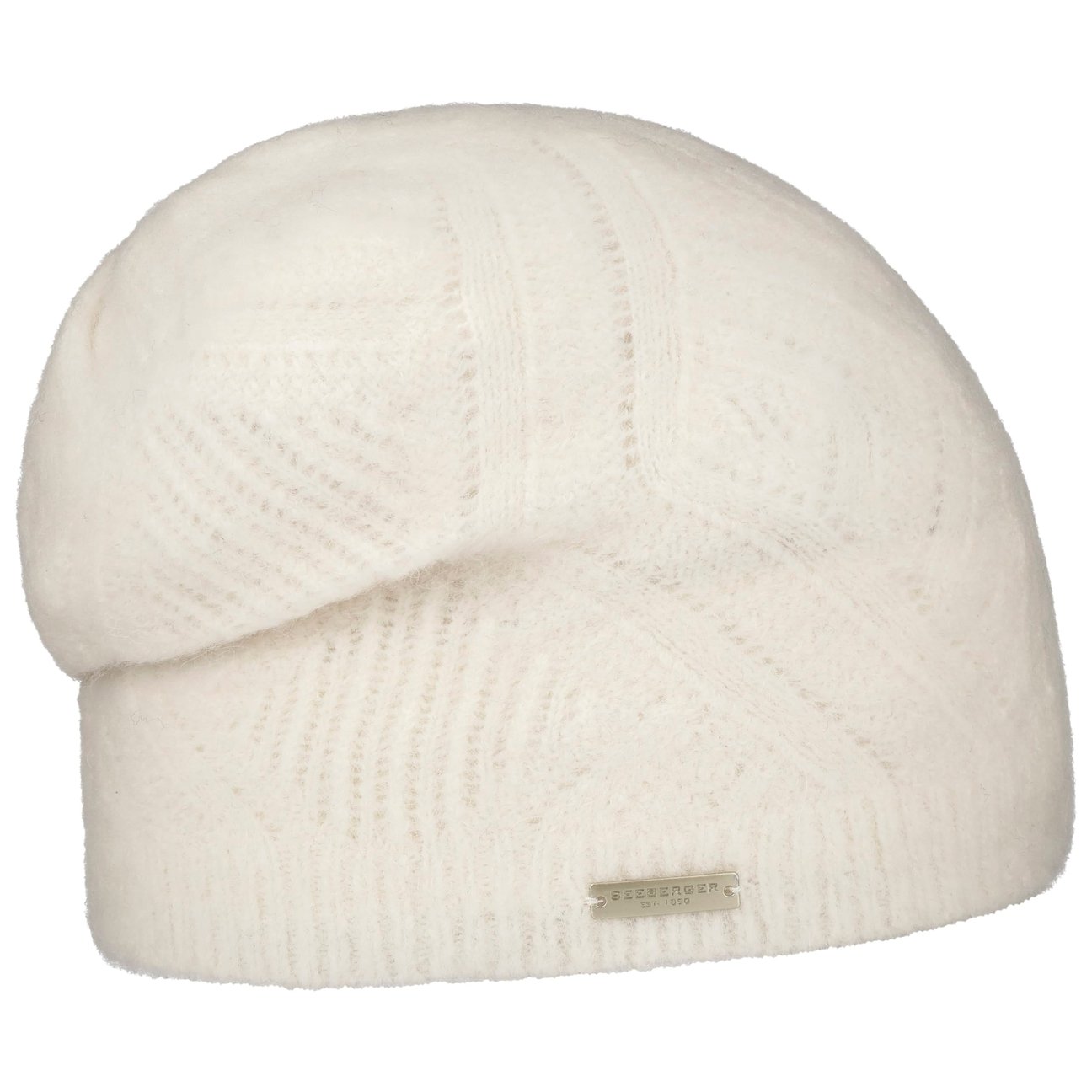 Seeberger Women's Cream White Ricalea Alpaca Headsock Beanie By