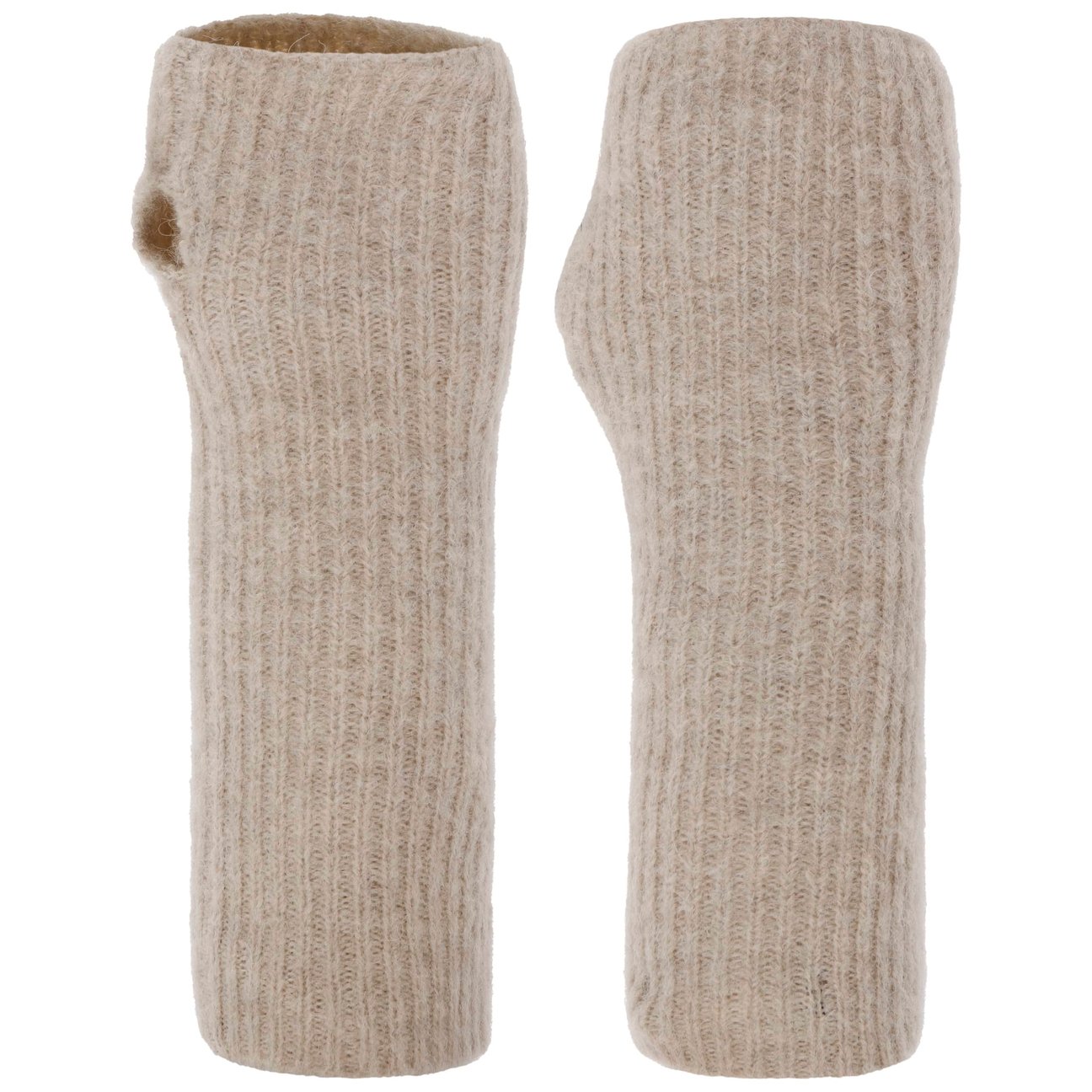Seeberger Women's Beige Ricalea Alpaca Wrist Warmers By