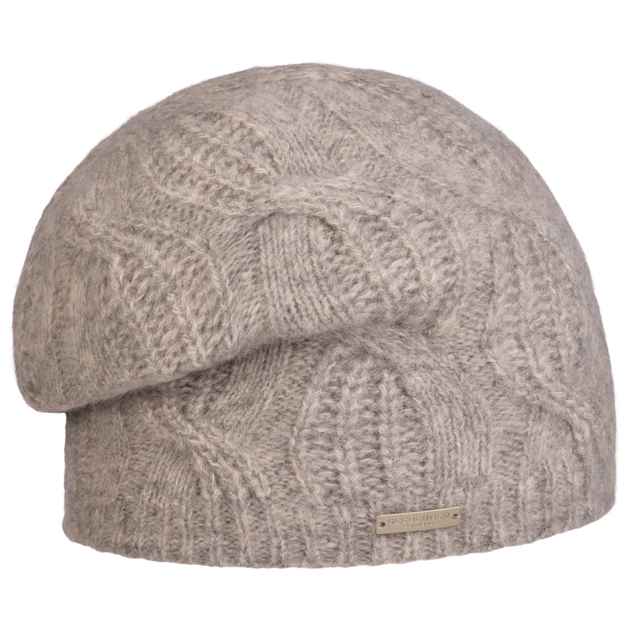 Seeberger Women's Grey Annabelle Luxury Headsock Beanie By