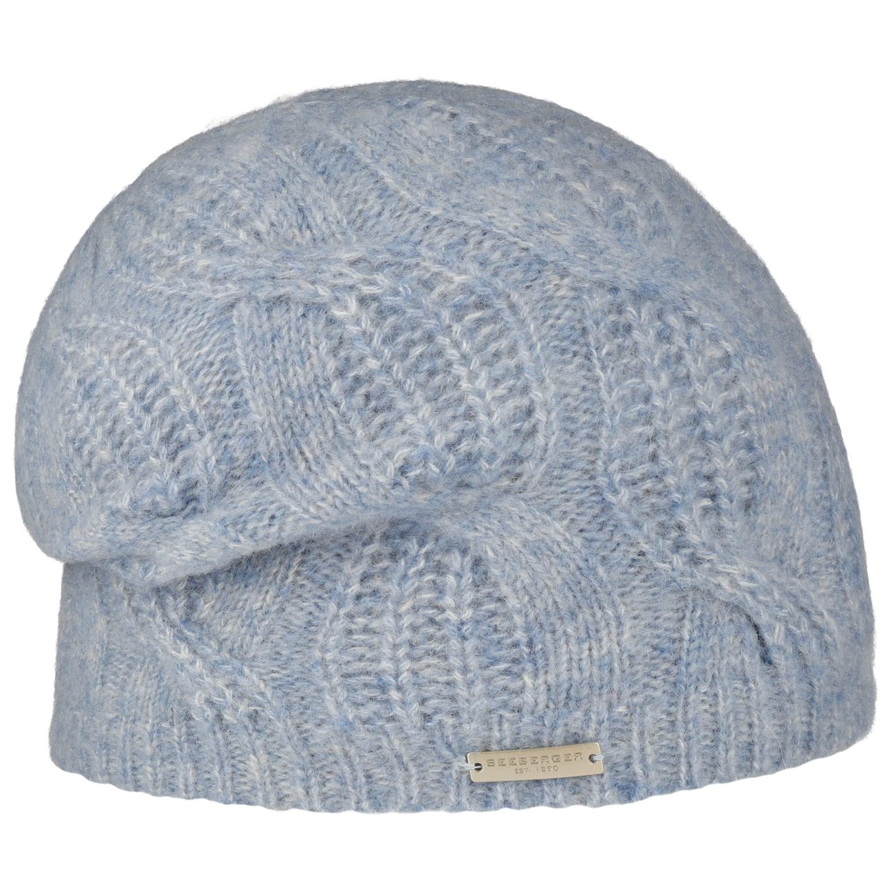 Seeberger Women's Light Blue Annabelle Luxury Headsock Beanie By