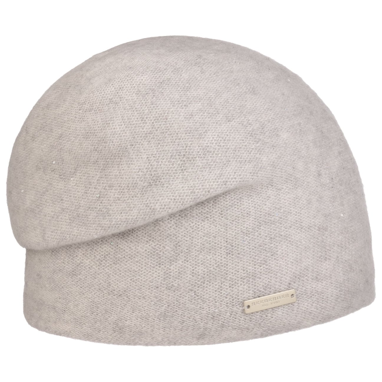 Seeberger Women's Light Grey Uni Headsock Cashmere Beanie Hat By