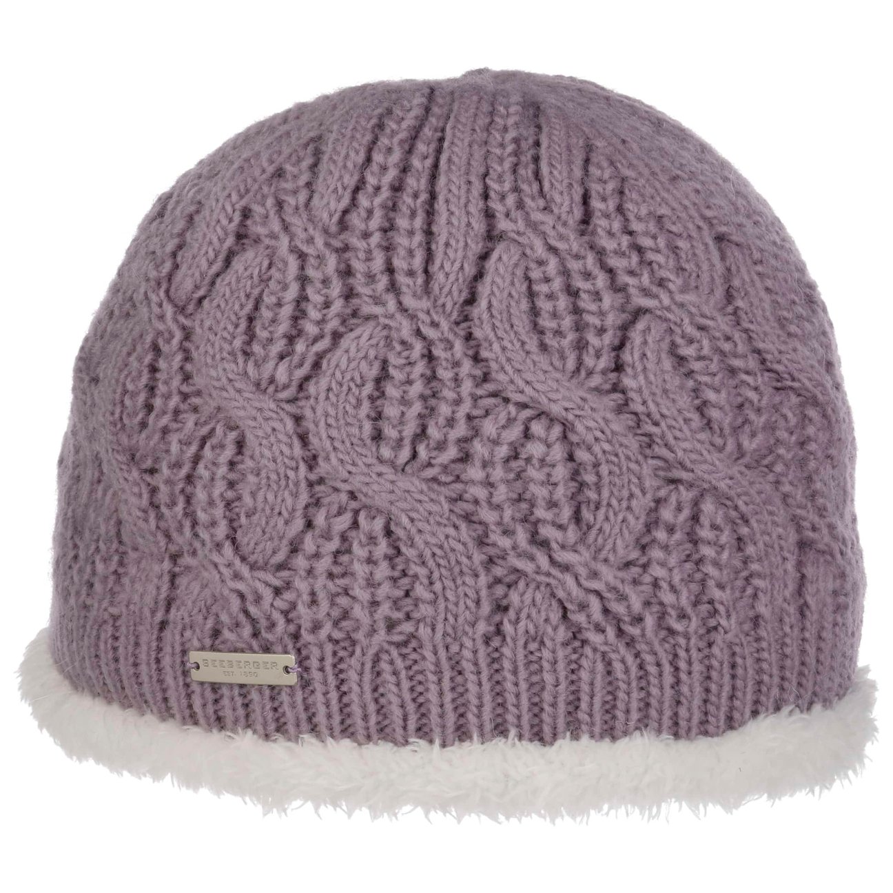 Seeberger Women's Lilac Landesta Faux Fur Edge Beanie Hat By