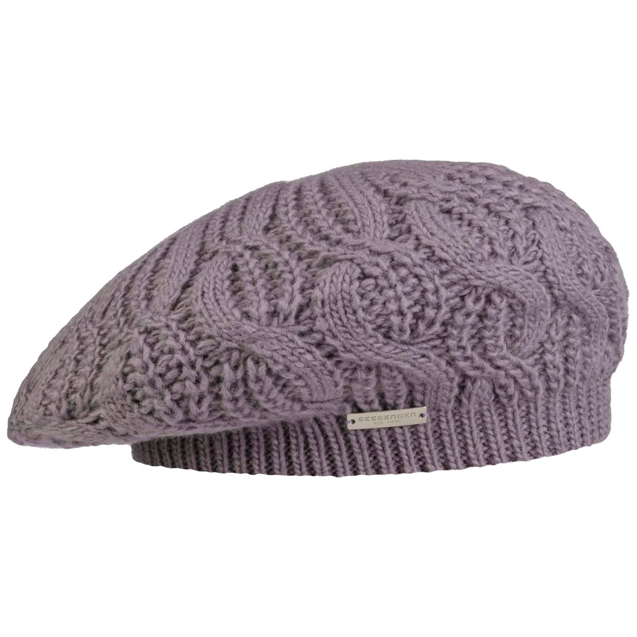 Seeberger Women's Lilac Uni Knit Beret By