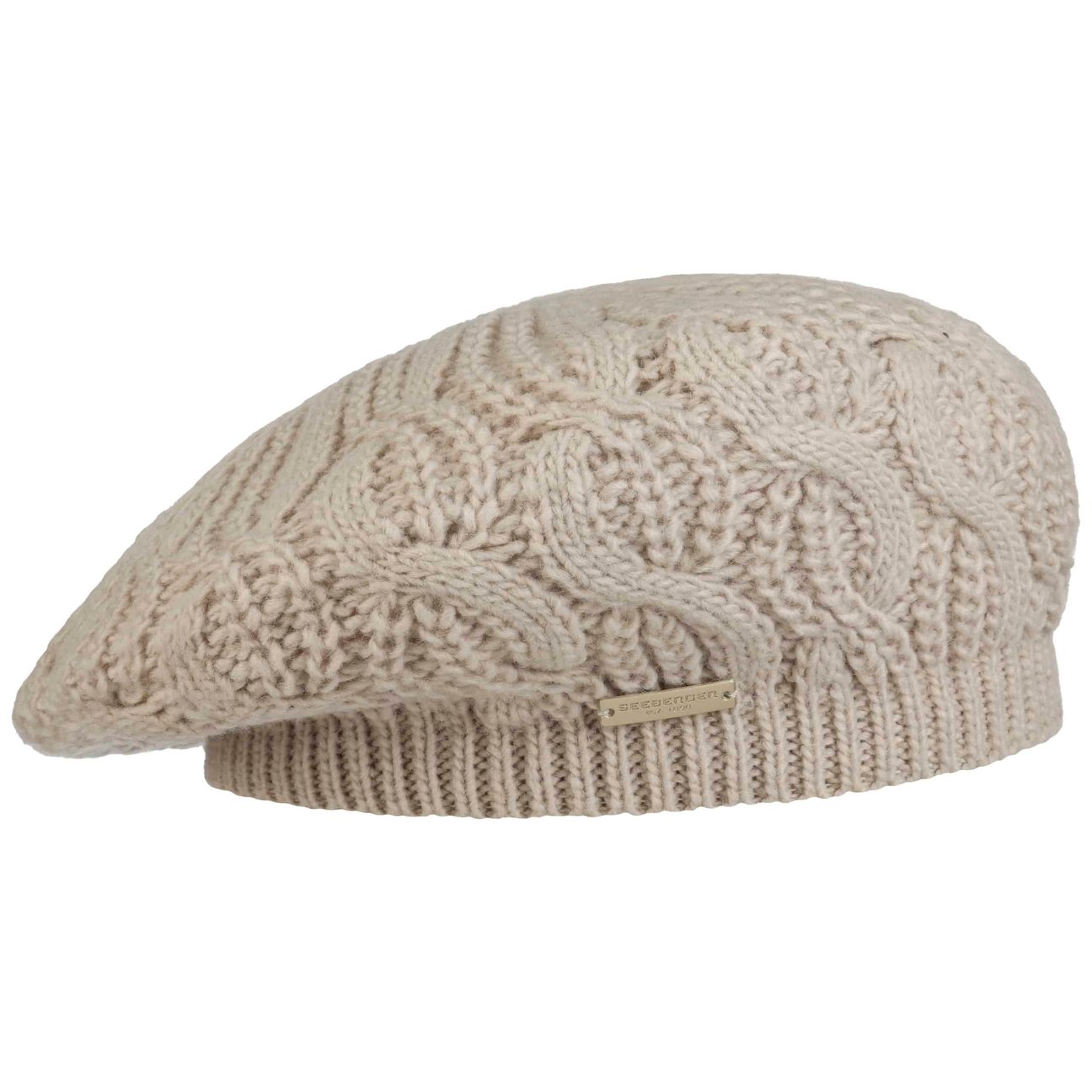 Seeberger Women's Oatmeal Uni Knit Beret By