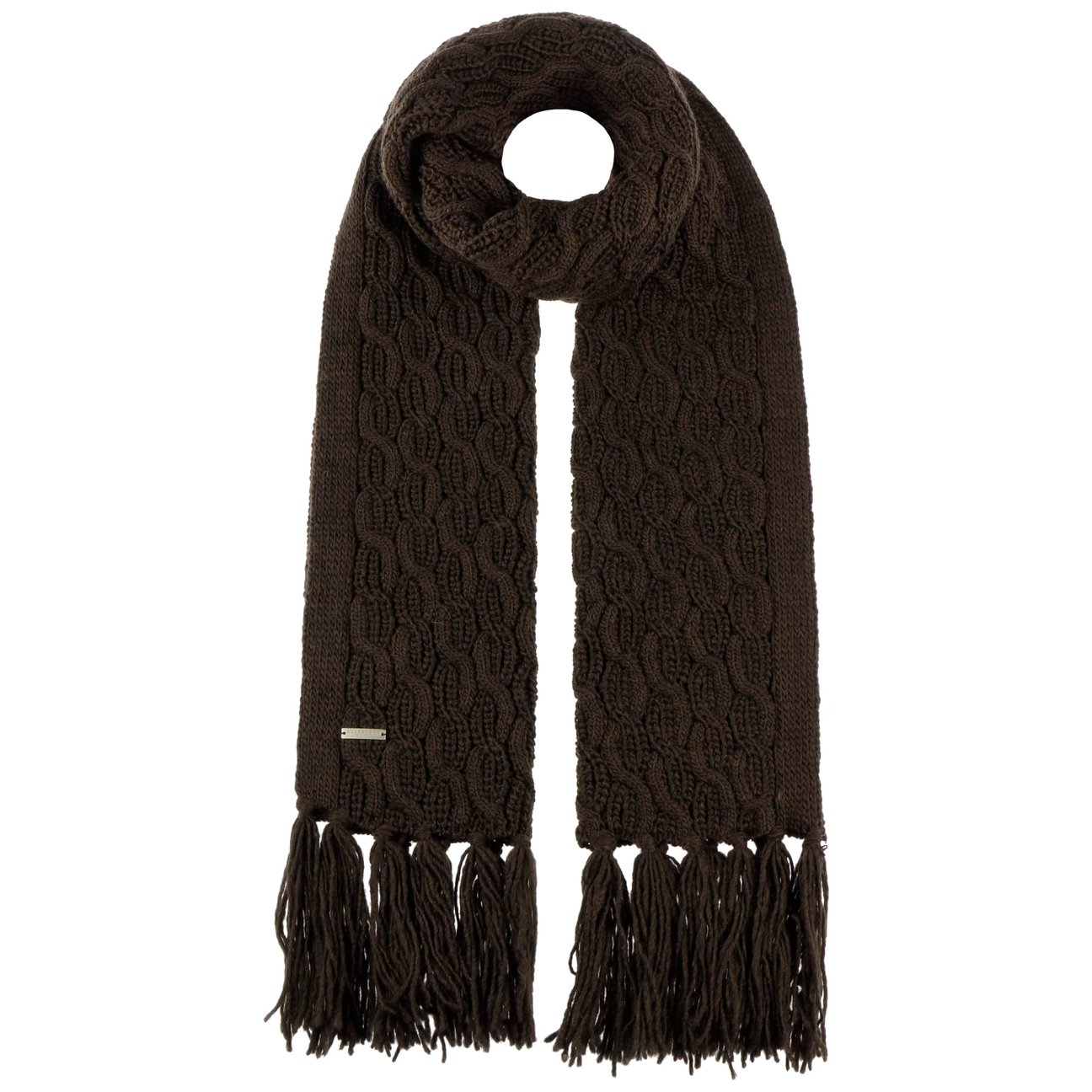 Seeberger Women's Dark Brown Vesina Knit Scarf By