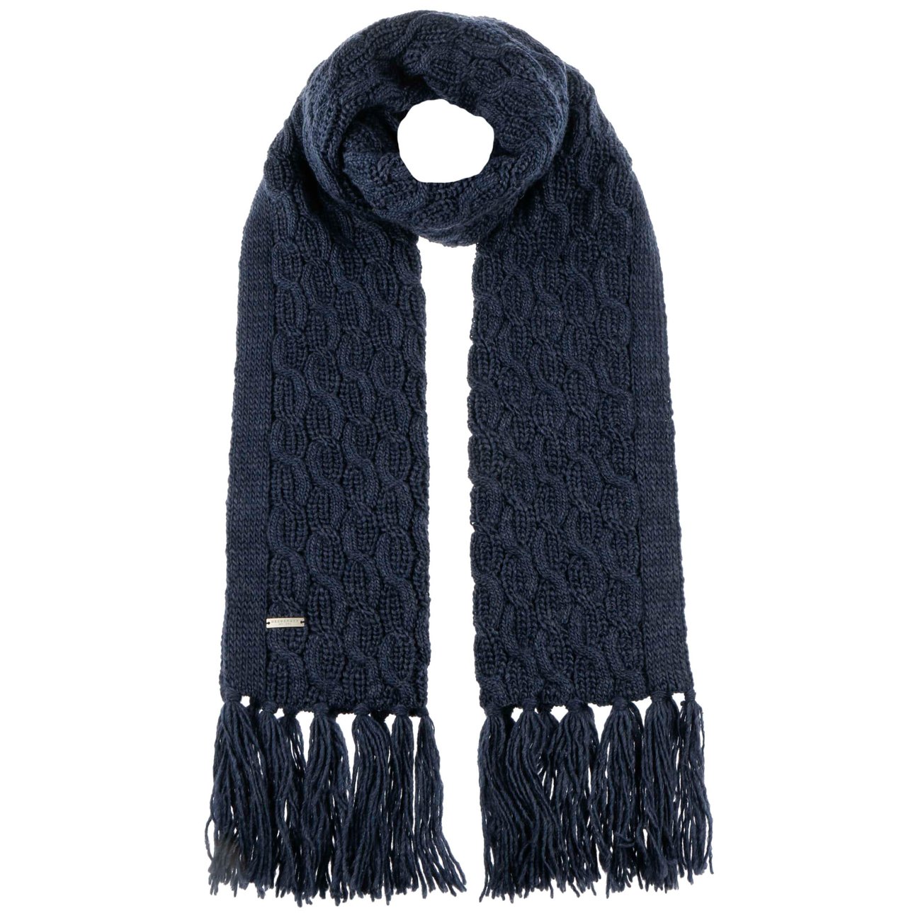 Seeberger Women's Navy Vesina Knit Scarf By