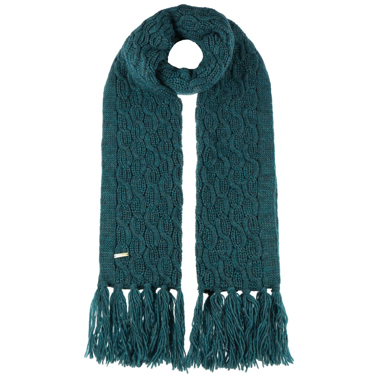 Seeberger Women's Petrol Blue Vesina Knit Scarf By