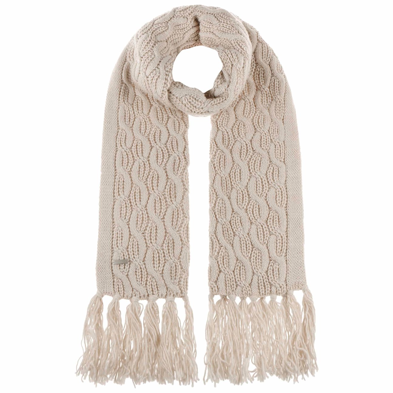 Seeberger Women's Oatmeal Vesina Knit Scarf By