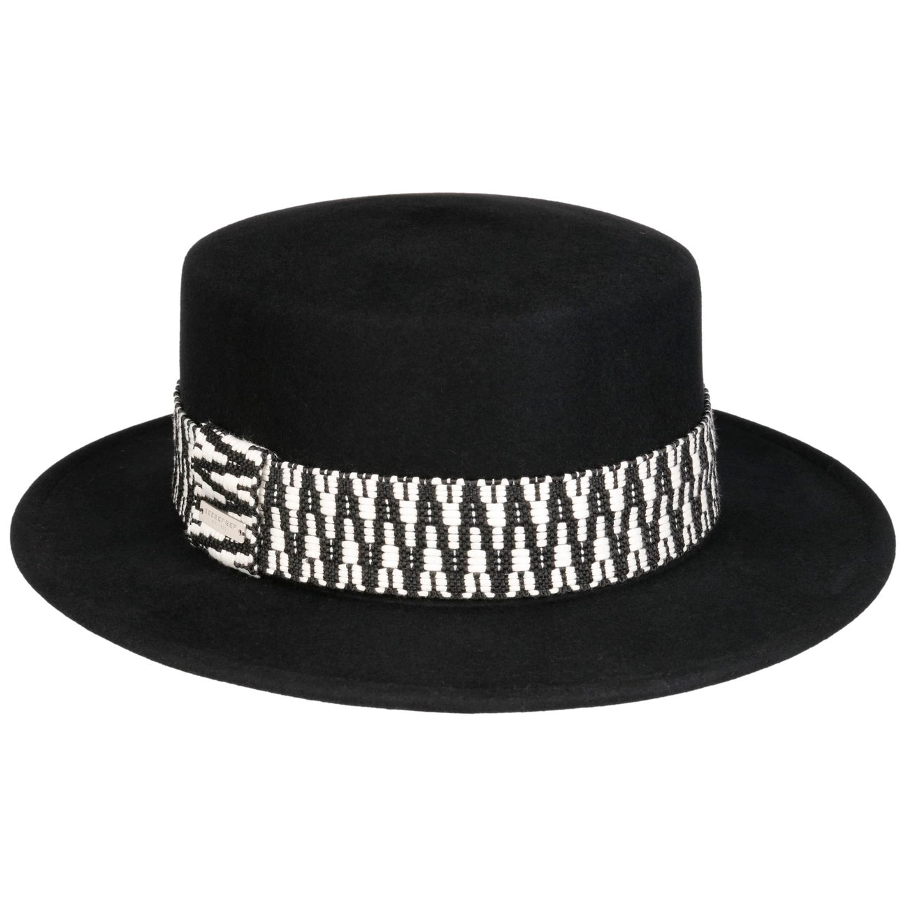 Seeberger Women's Black Livica Matelot Wool Hat By