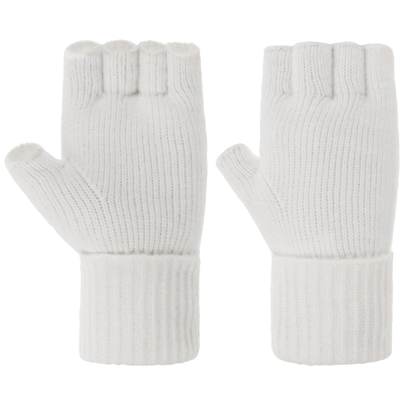 Seeberger Women's Cream White Classic Fingerless Gloves By