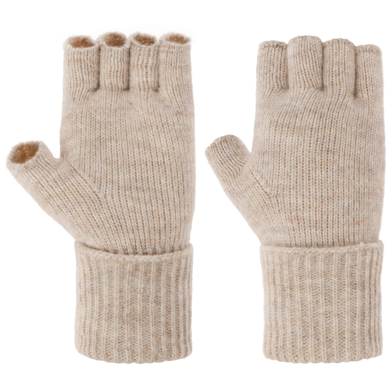 Seeberger Women's Oatmeal Classic Fingerless Gloves By