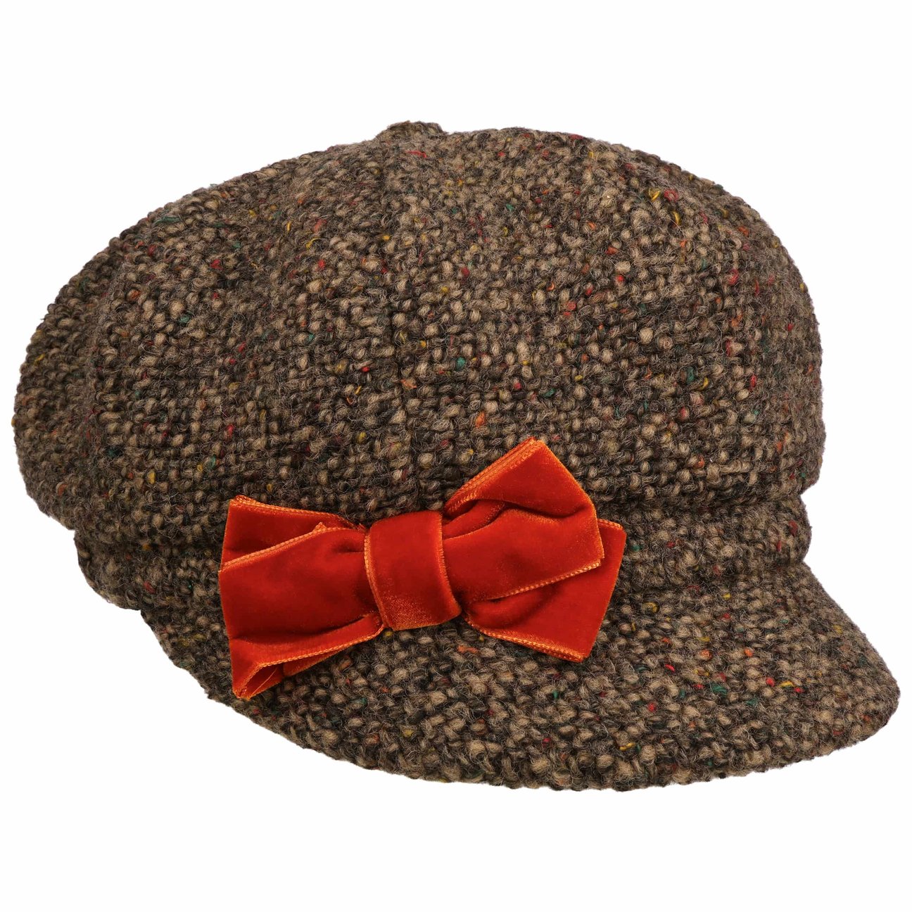 Bedacht Girls Brown Colour Dots Newsboy Cap By