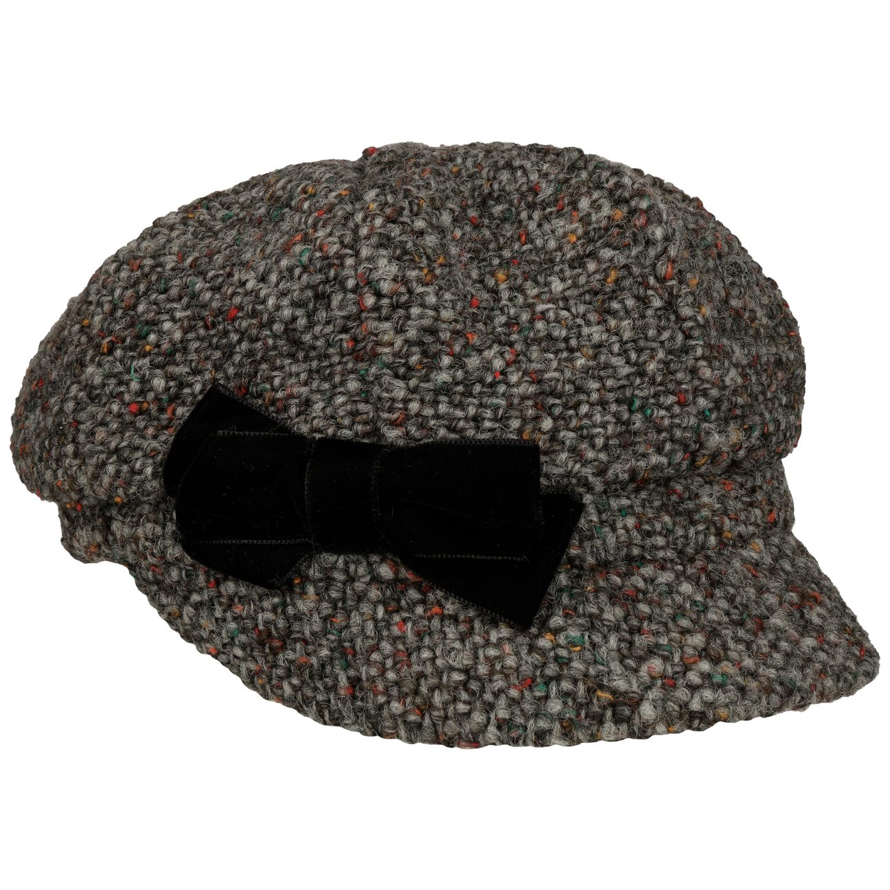 Bedacht Girls Grey Colour Dots Newsboy Cap By