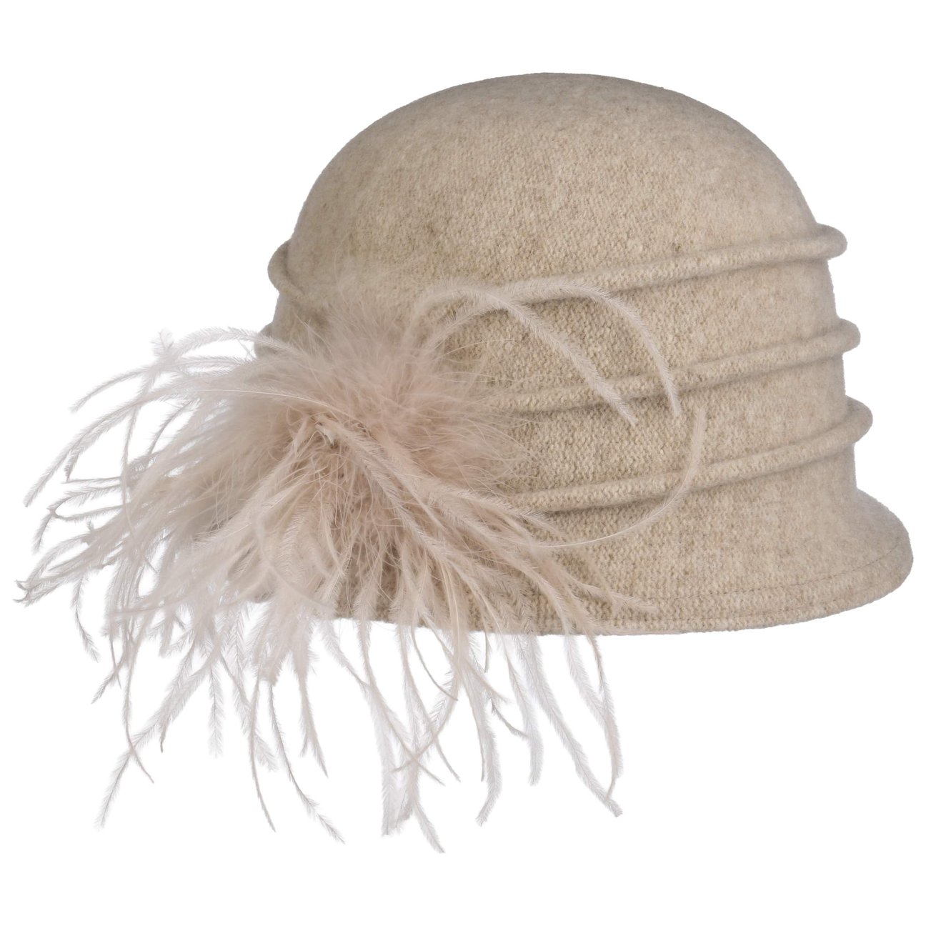 Bedacht Women's Beige Vandea Milled Wool Hat By