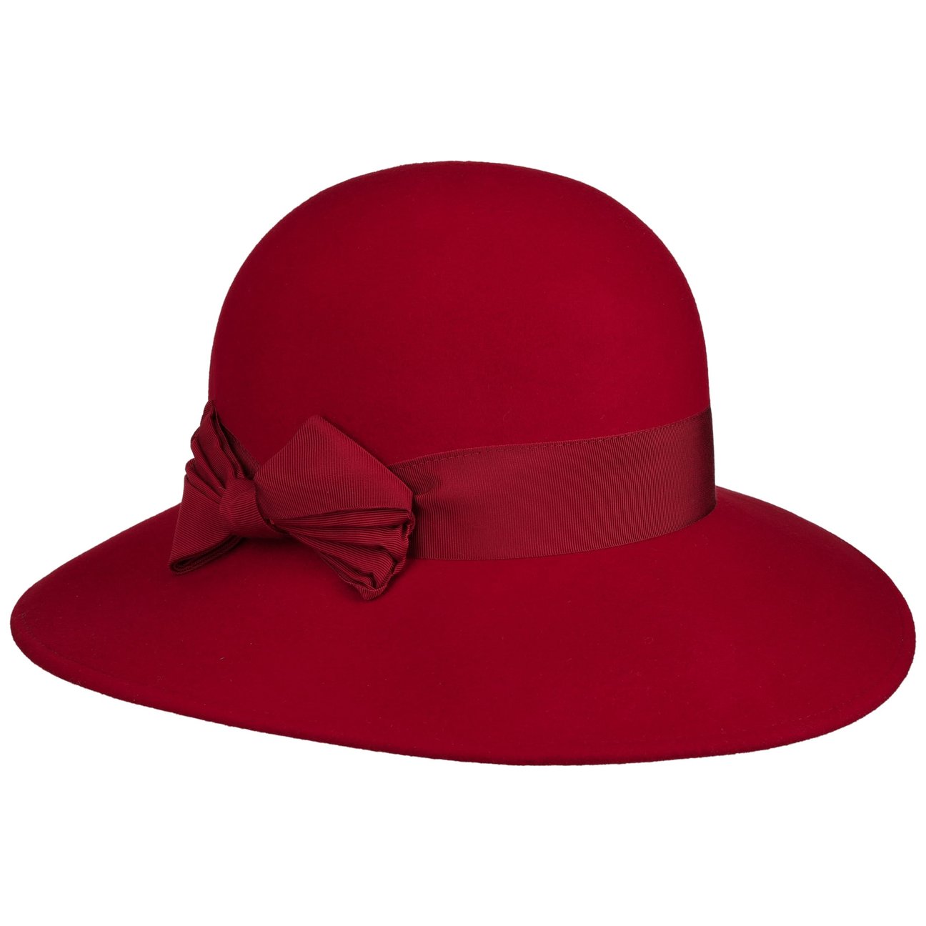 Bedacht Women's Bordeaux Uni Wool Floppy Hat By