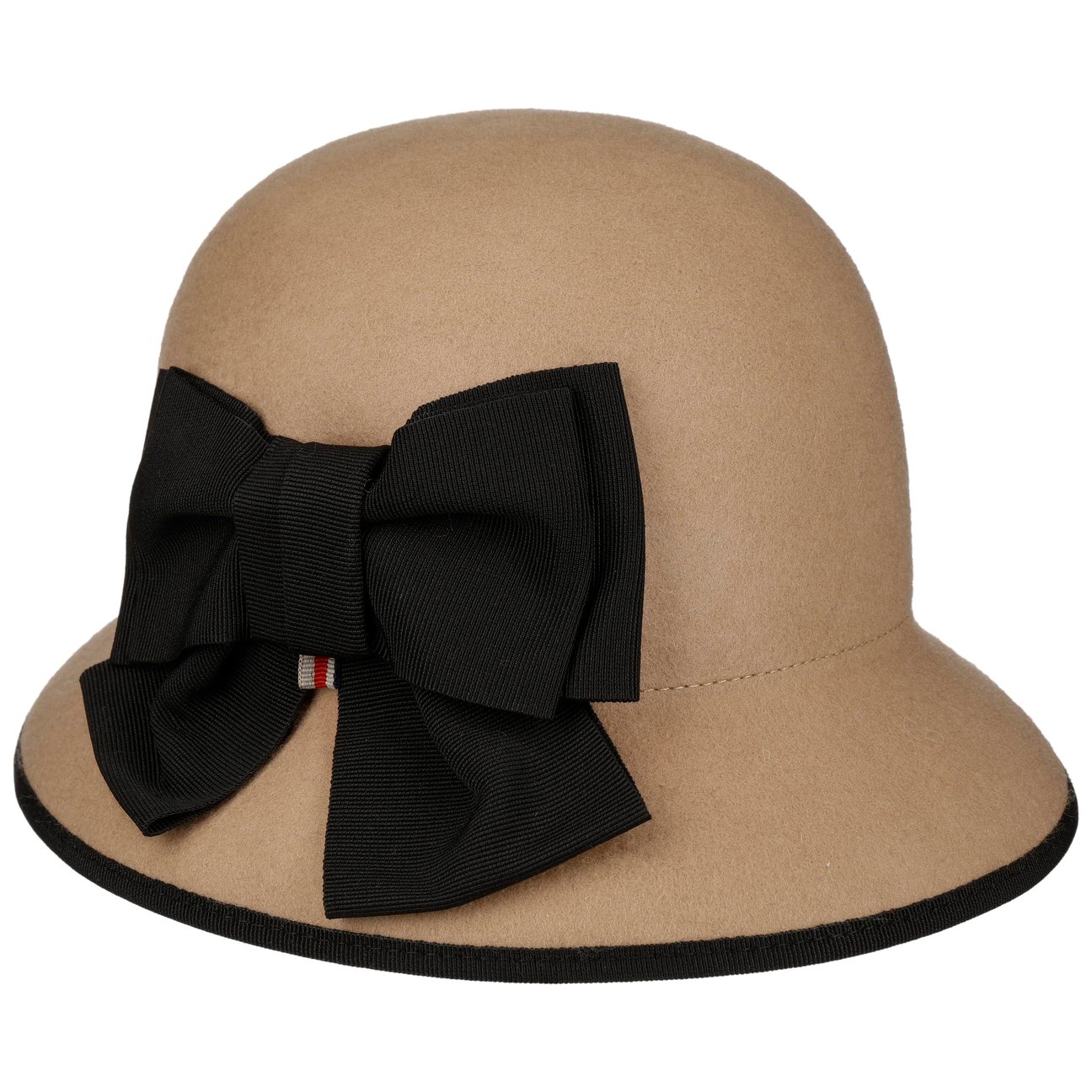 Bedacht Women's Beige Big Bow Cloche Hat By