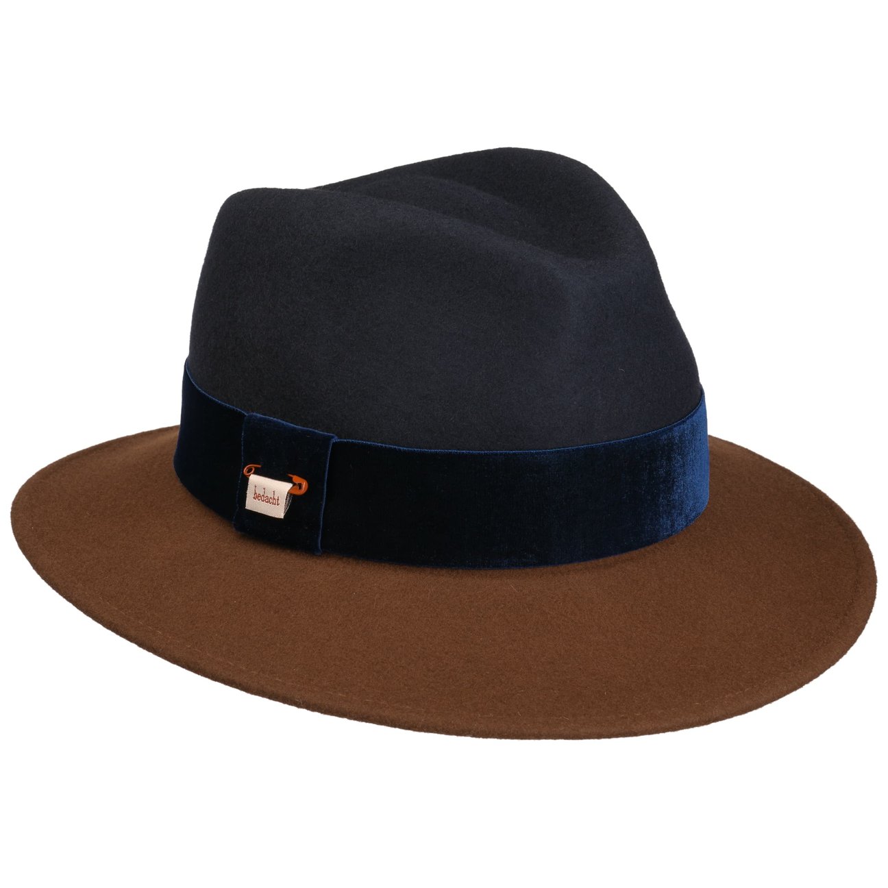 Bedacht Women's Navy Twotone Traveller Wool Hat By