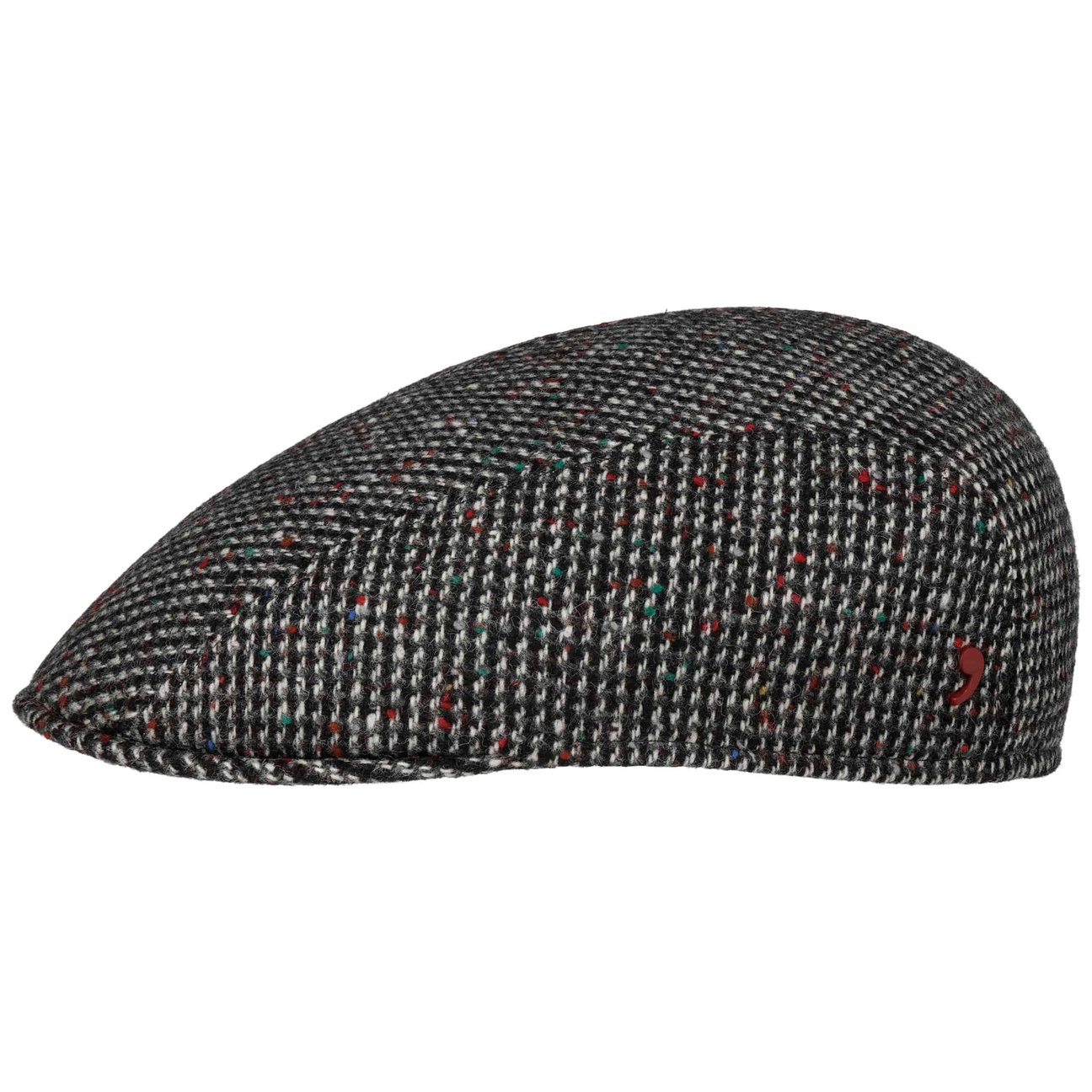 Alfonso D´Este Men's Black-White Hannover Spots Flat Cap By Alfonso D'este