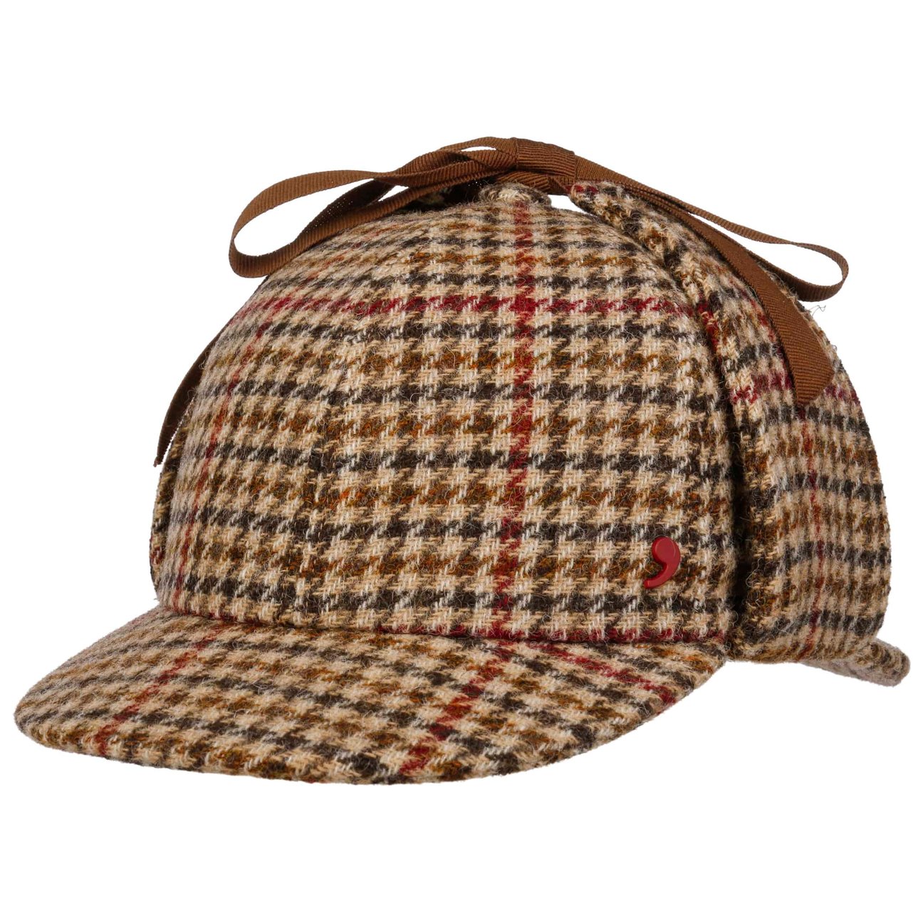 Alfonso D´Este Brown Classic Deerstalker Cap By Alfonso D'este