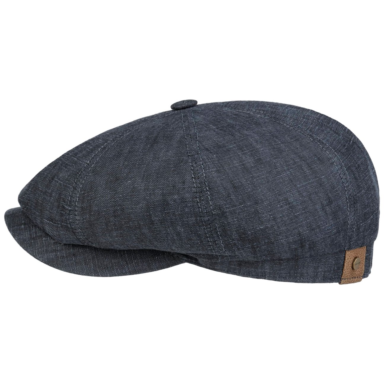 Stetson Unisex Denim Hatteras Linen Newsboy Cap By