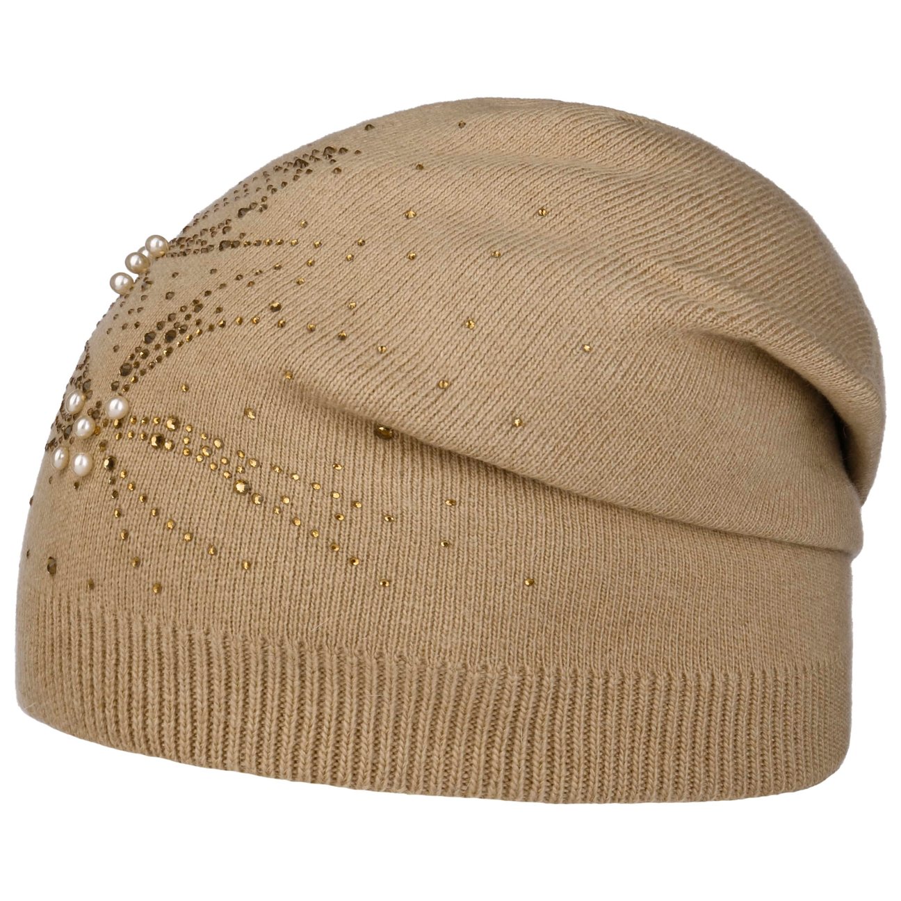 Lipodo Women's Beige Pienza Beanie Hat By