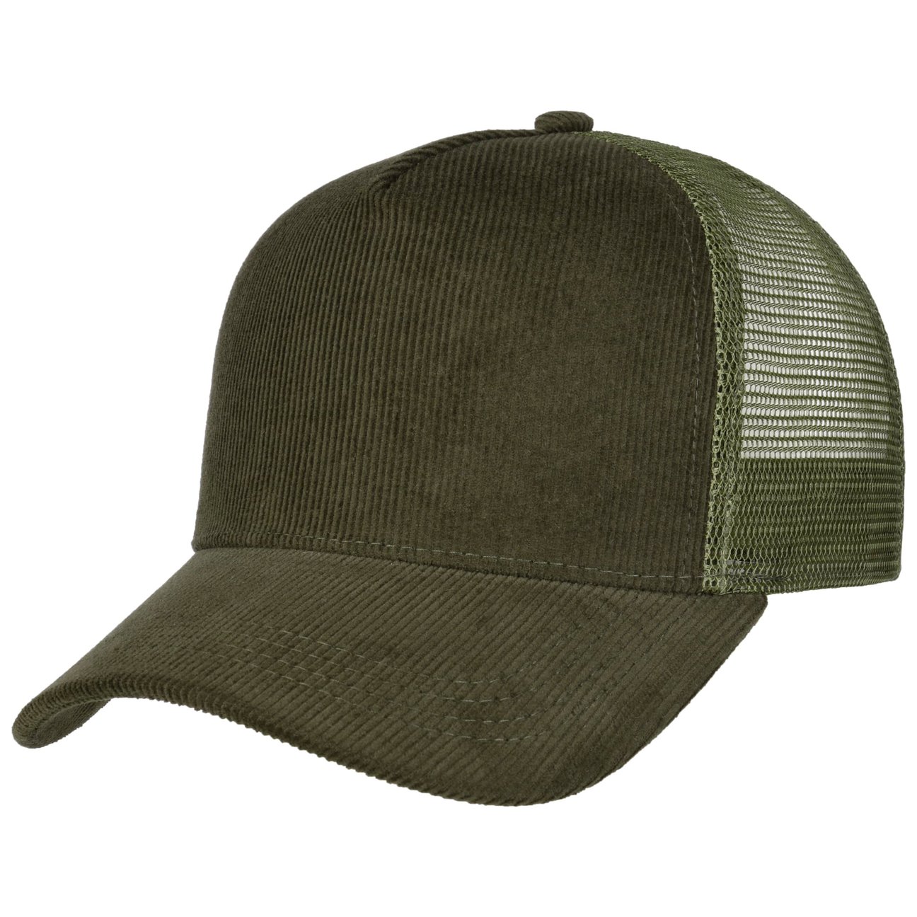 Lipodo Women's Olive Uni Corduroy Trucker Cap By
