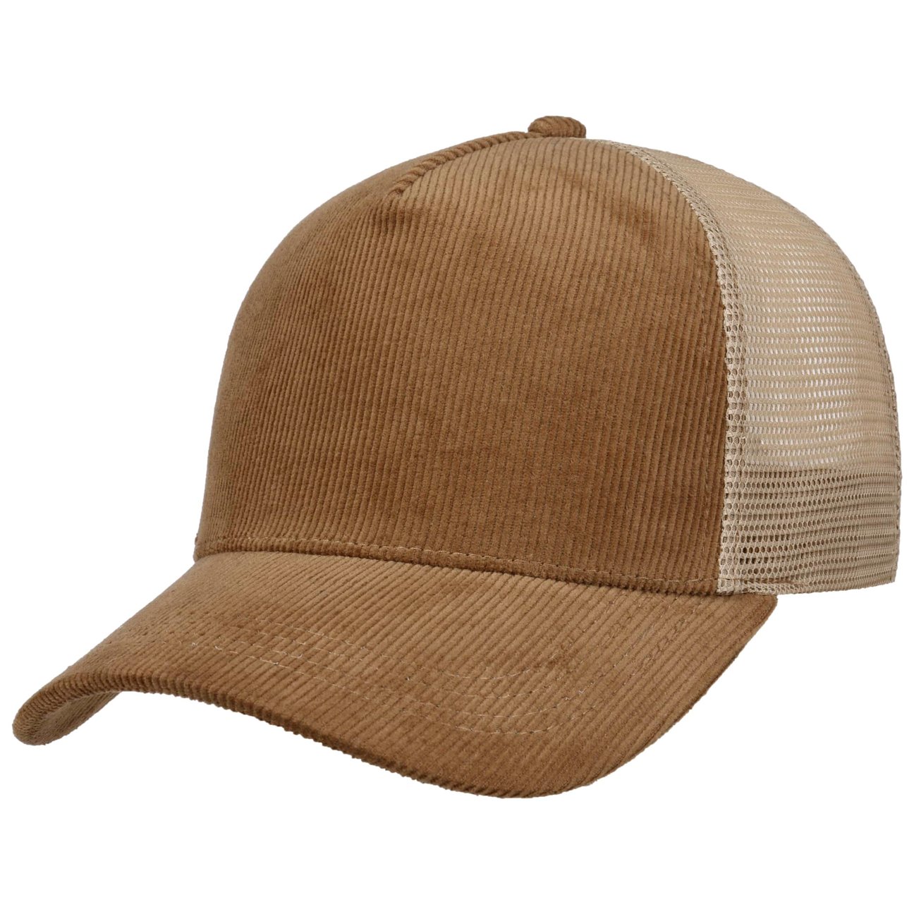Lipodo Women's Light Brown Uni Corduroy Trucker Cap By
