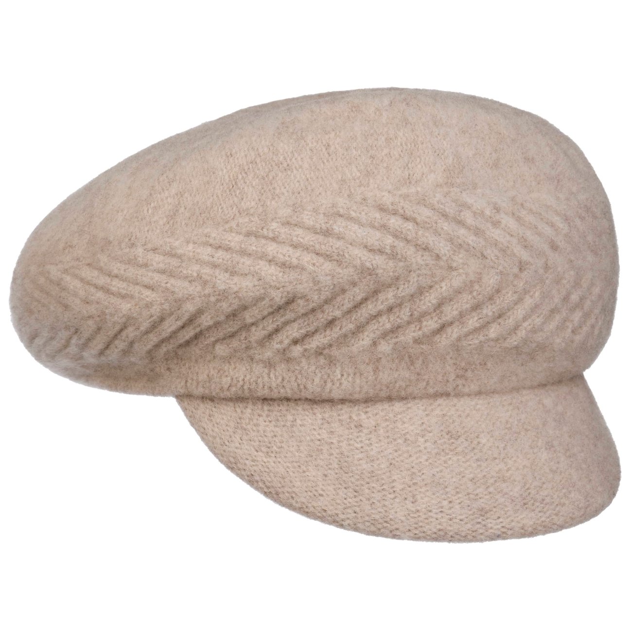 Lipodo Girls Oatmeal Uni Milled Wool Newsboy Cap By