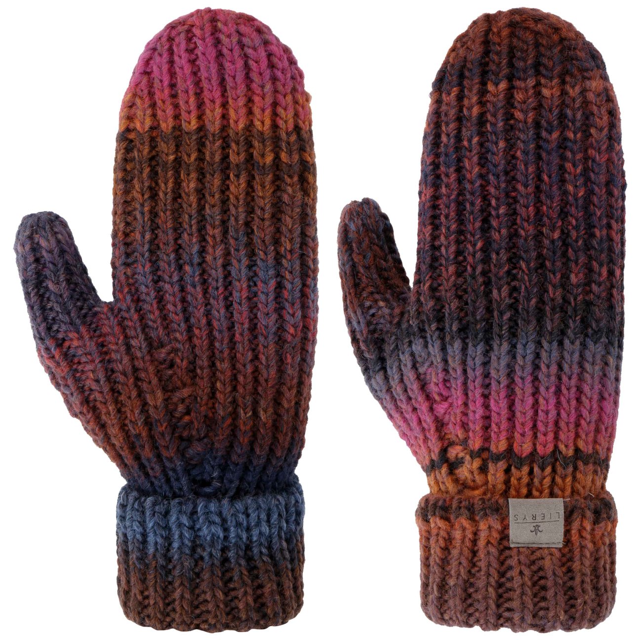 Lierys Women's Dark Brown Multicolour Mittens By
