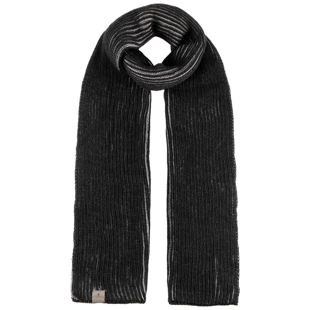 Lierys Women's Anthracite Ribbed Merino Knit Scarf By