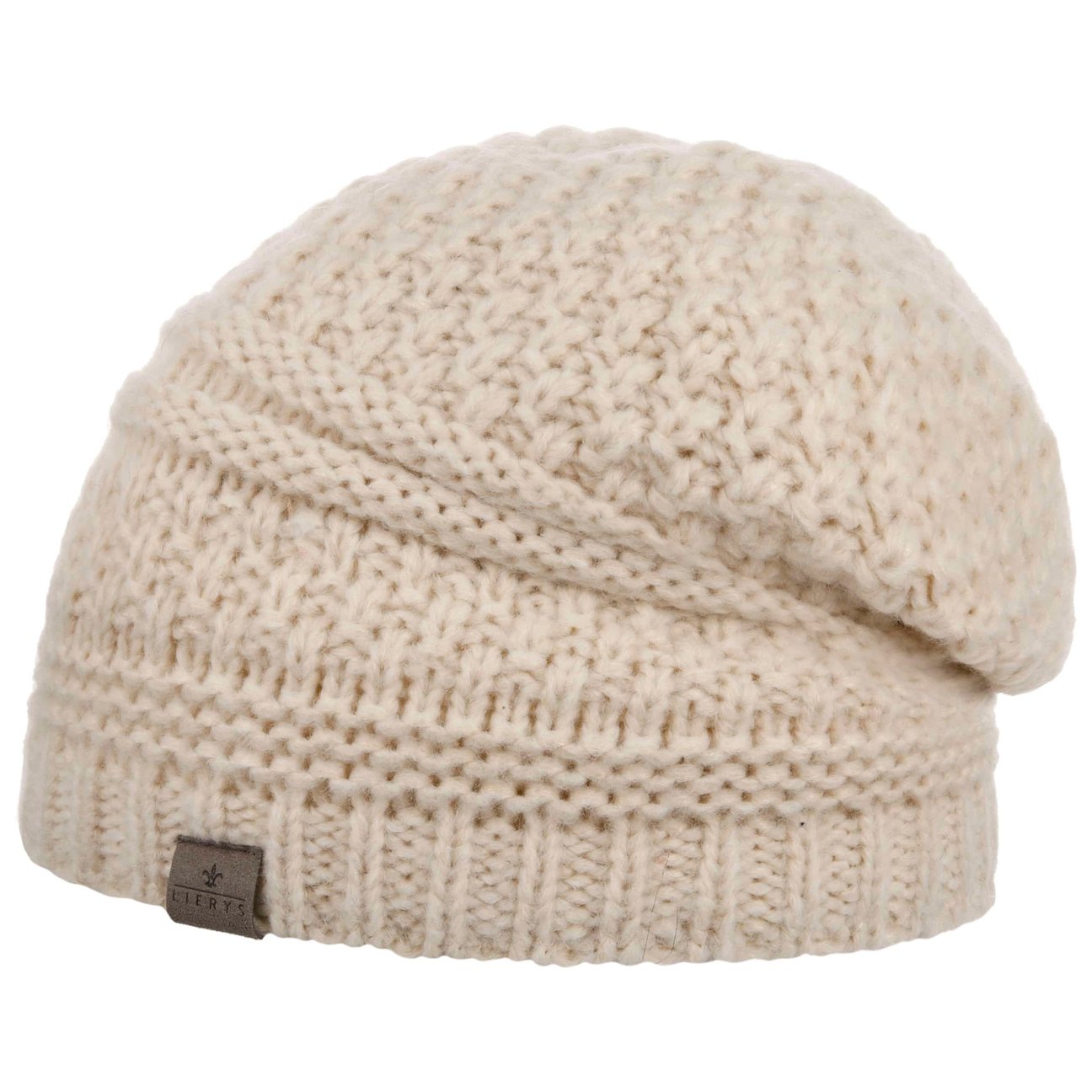 Lierys Women's Cream White Soft Oversize Knit Beanie Hat By
