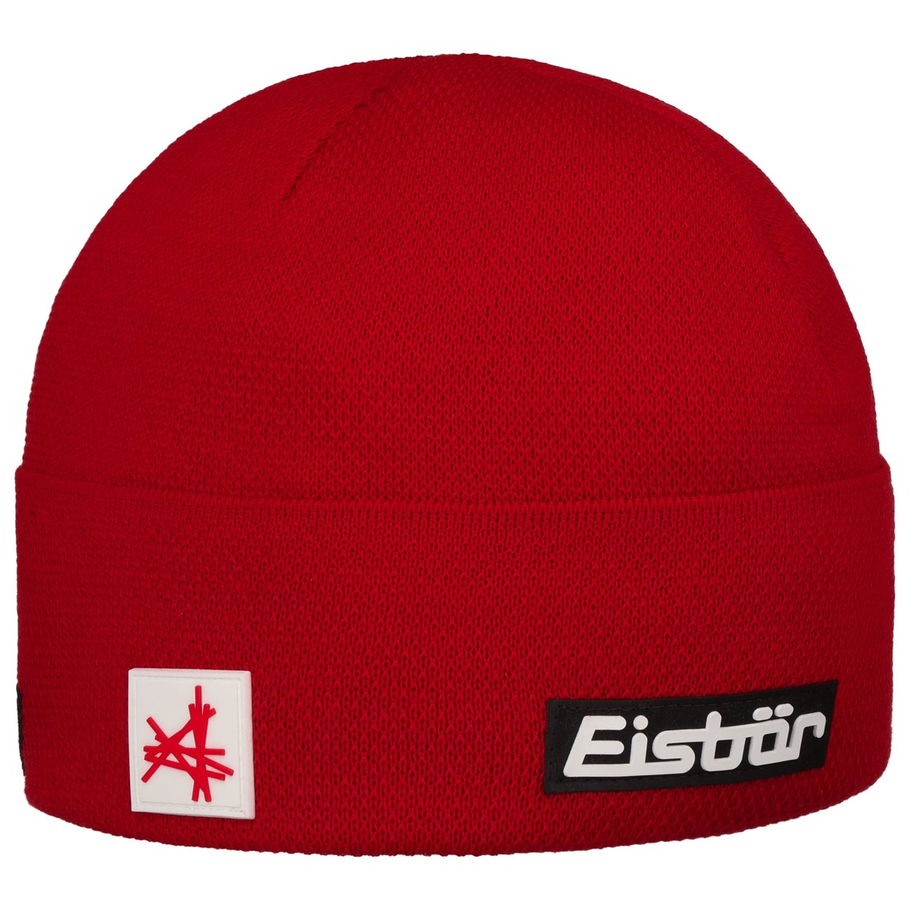 Eisbär Men's Red Rai Merino Knit Beanie Hat By