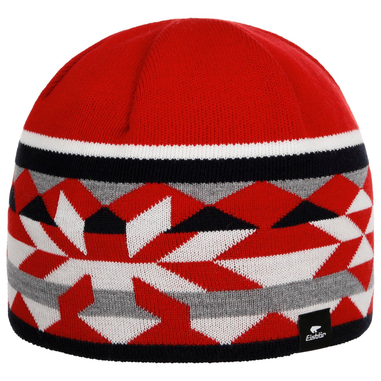 Eisbär Men's Red Pixie Beanie Hat By