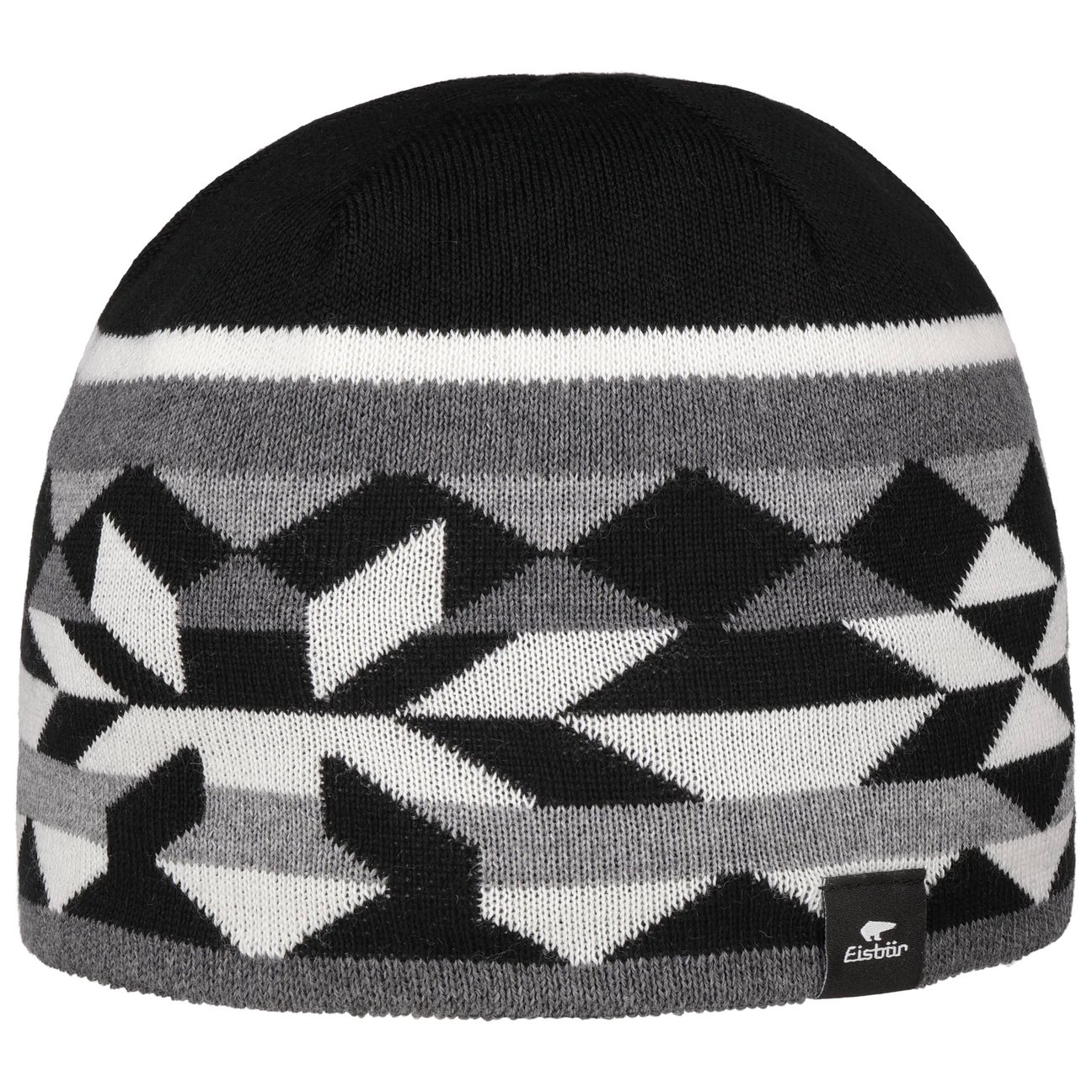 Eisbär Men's Black Pixie Beanie Hat By