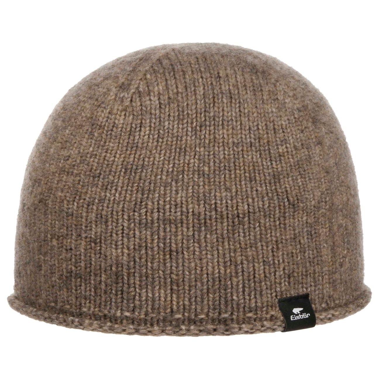 Eisbär Men's Dark Beige Sophia Merino Knit Beanie Hat By