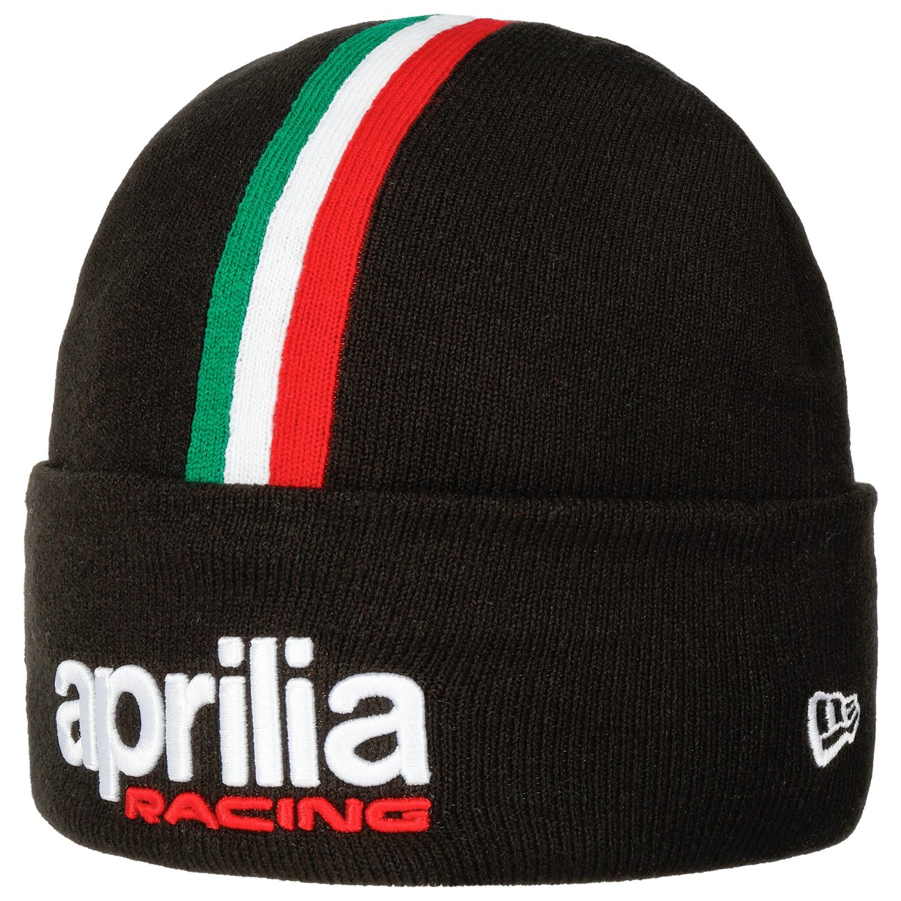 New Era Men's Black Aprilia Racing Beanie Hat By