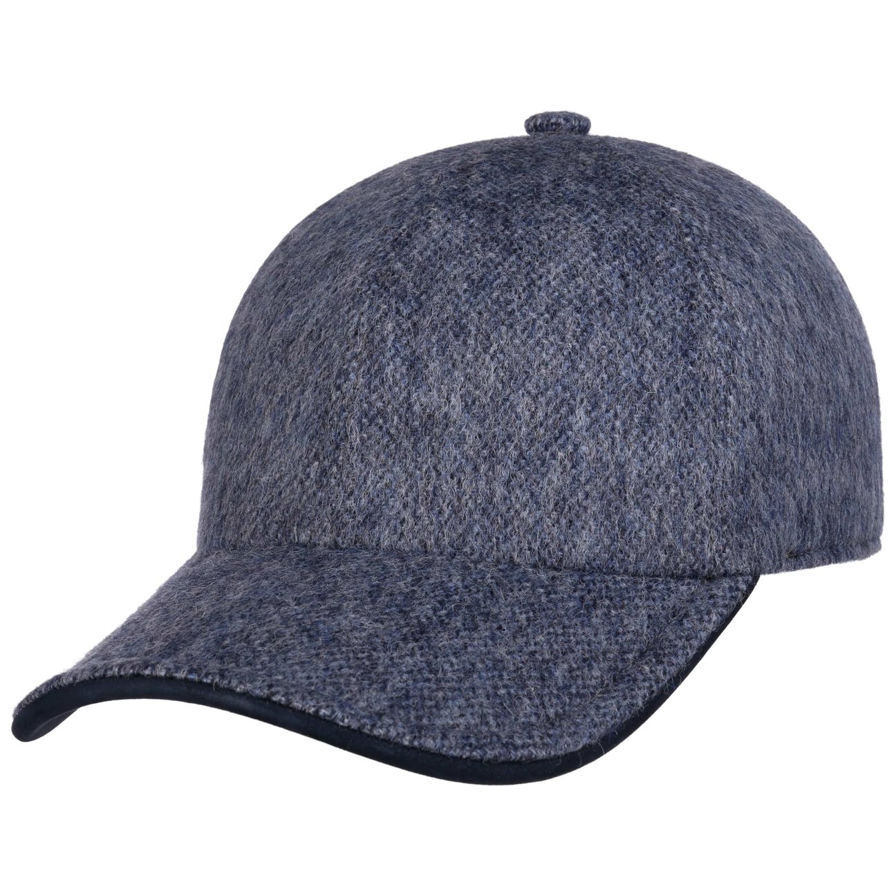 Alfonso D´Este Blue Classic Fusion Wool Cap By Alfonso D'este