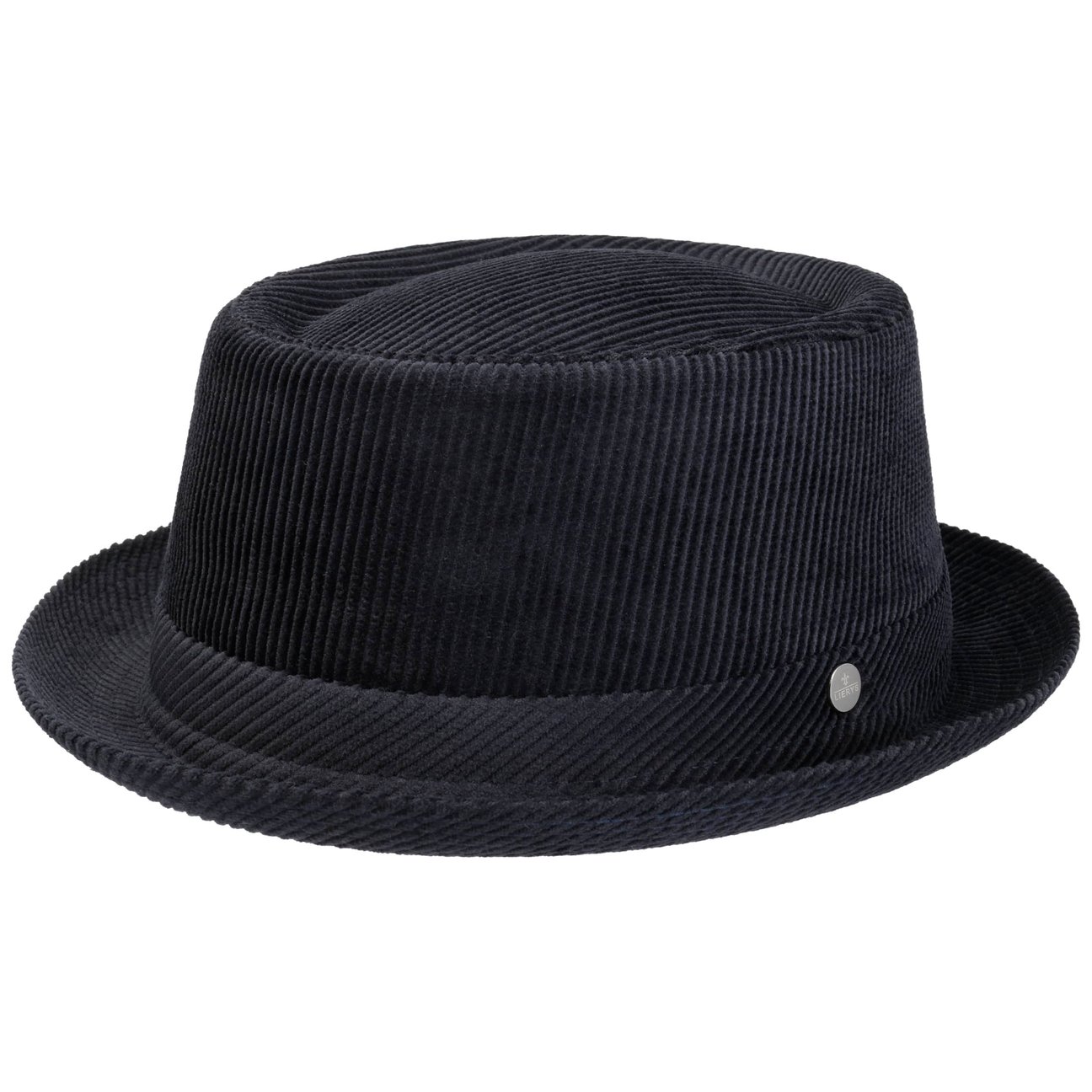 Lierys Navy Classic Corduroy Pork Pie Hat By