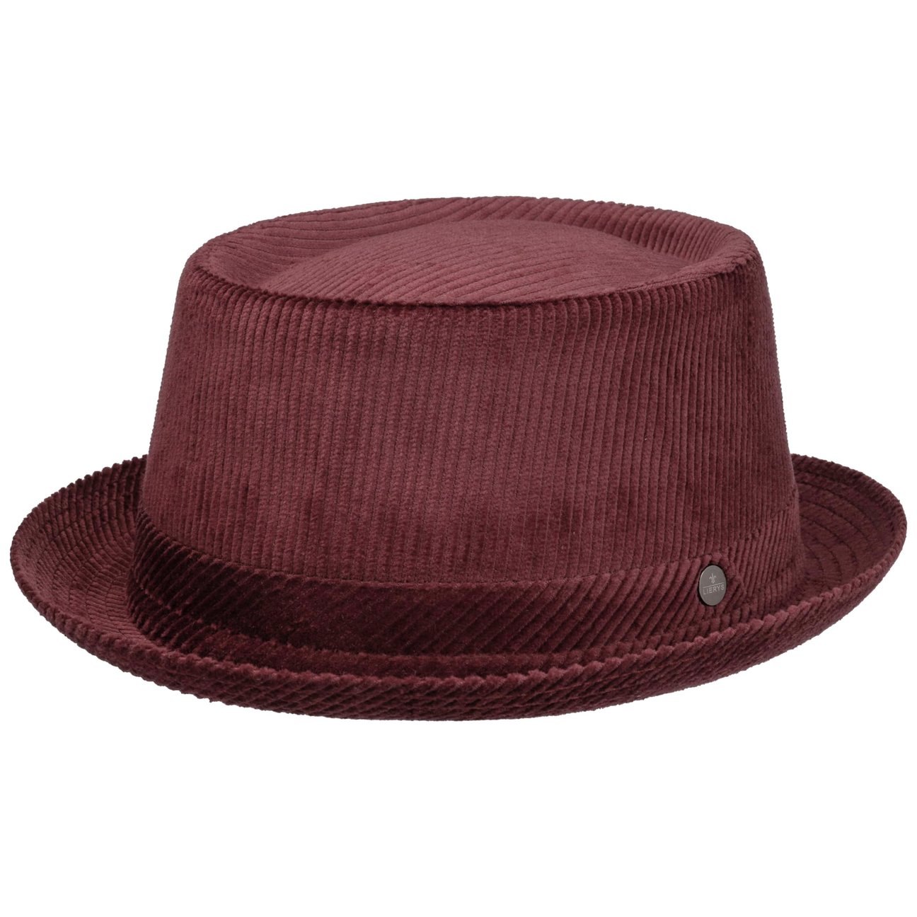 Lierys Bordeaux Classic Corduroy Pork Pie Hat By