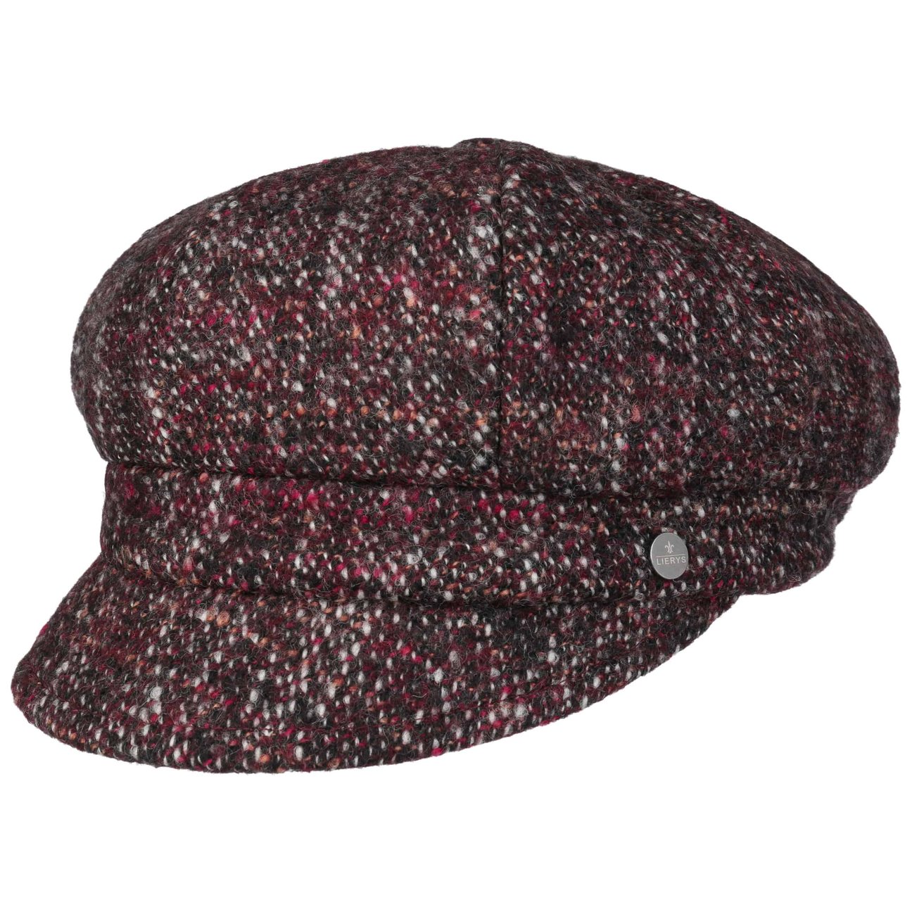Lierys Girls Burgundy-Mottled Davalé Newsboy Cap By