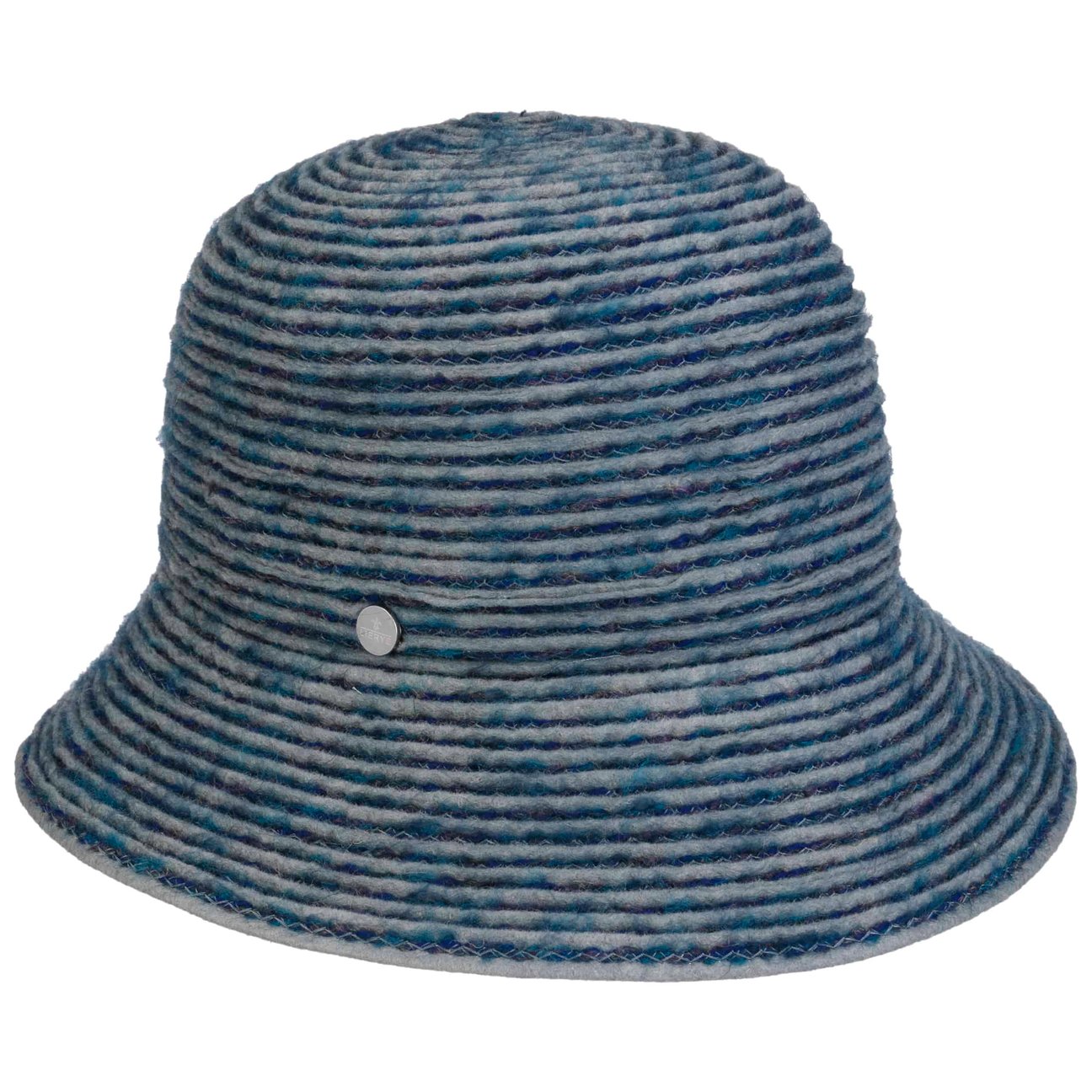 Lierys Women's Blue Wool Braid Cloche Hat By