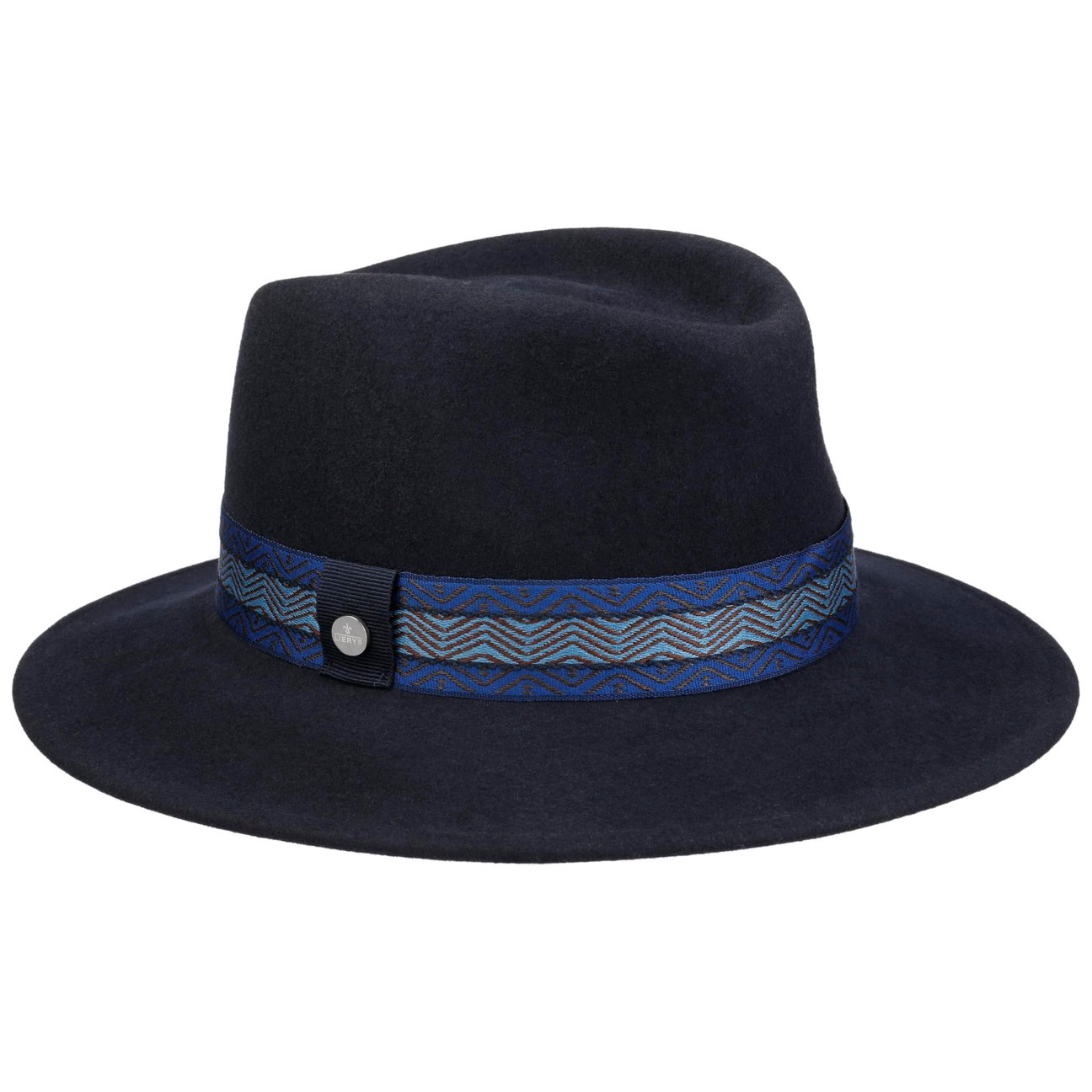 Lierys Navy Lancover Traveller Wool Hat By