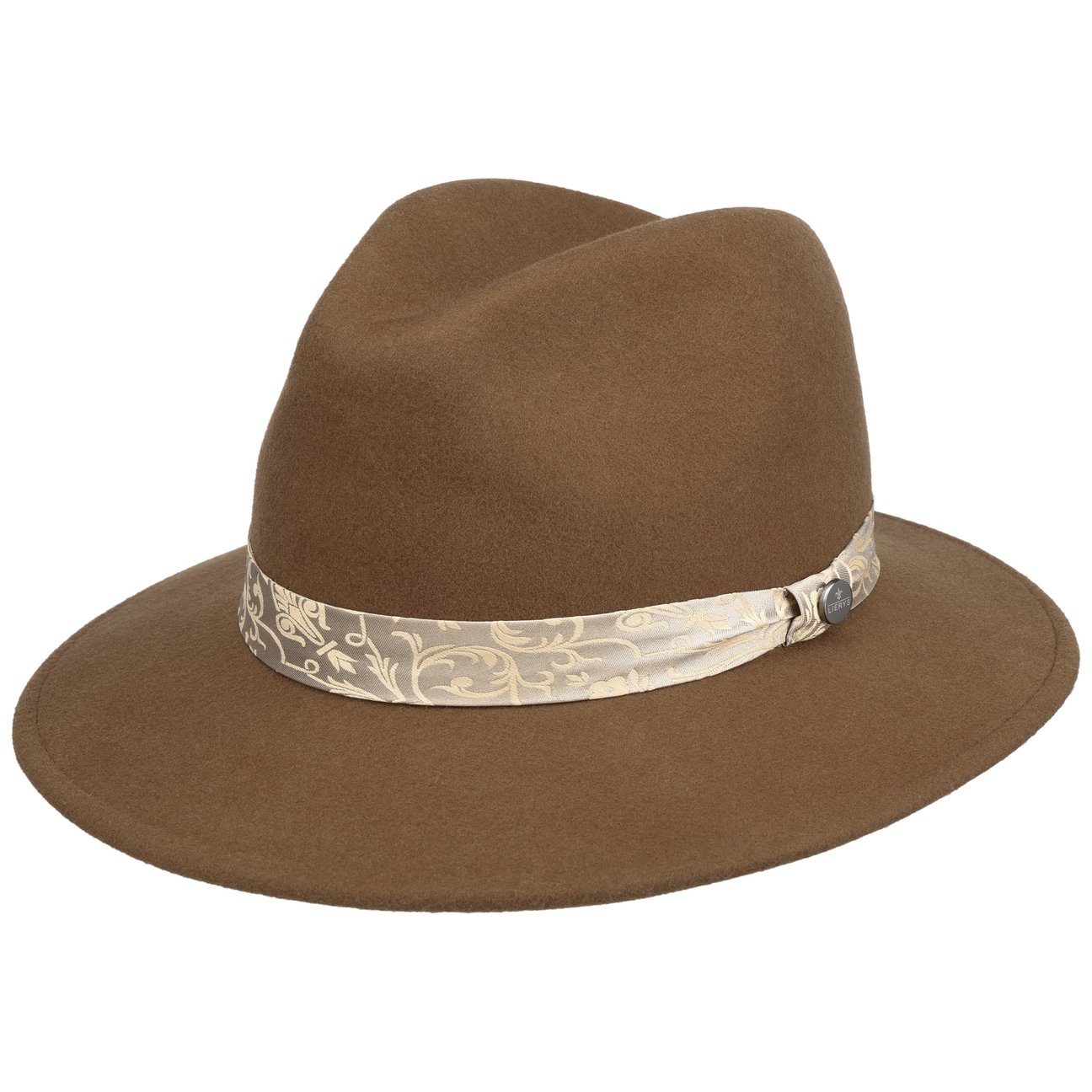 Lierys Brown Lenville Traveller Wool Hat By