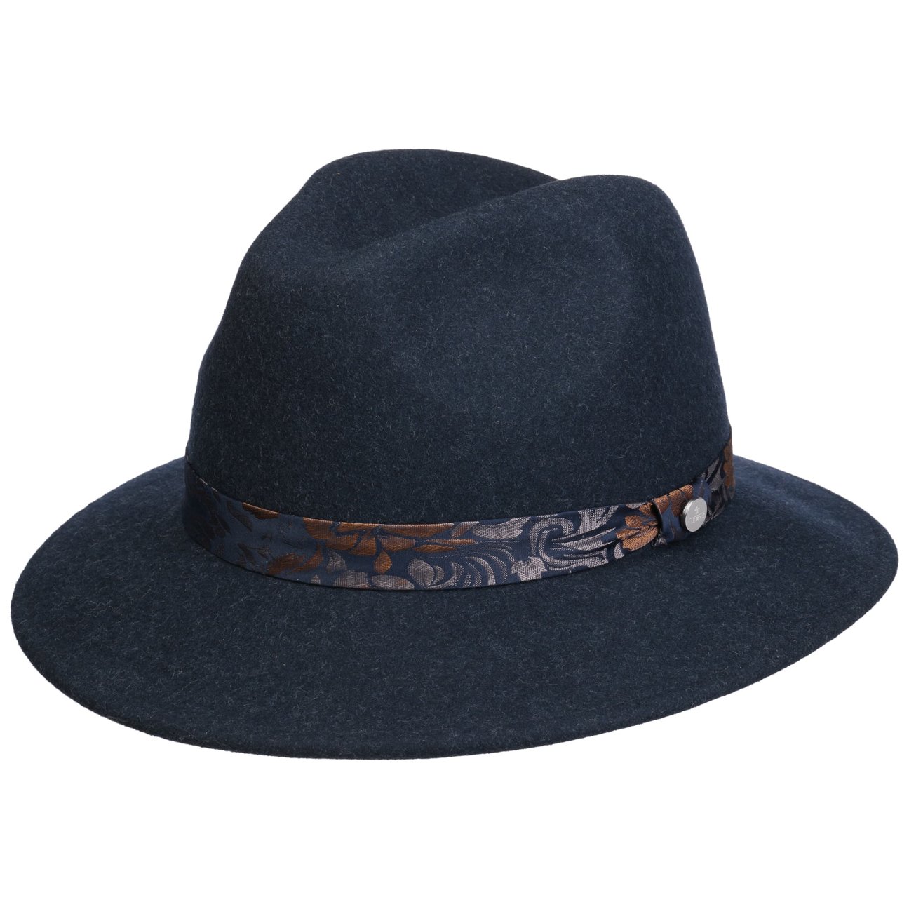 Lierys Navy-Mottled Lenville Traveller Wool Hat By
