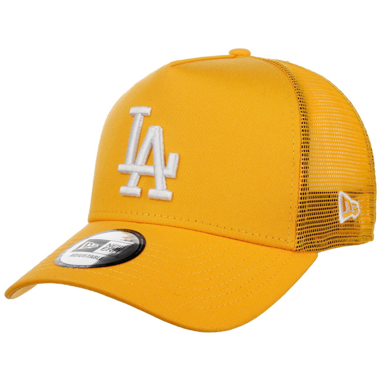 New Era Men's Yellow La Dodgers League Ess Trucker Cap By