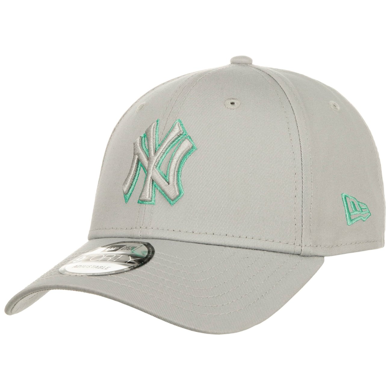 New Era Men's Light Grey 9Forty Ny Yankees Outline Cap By
