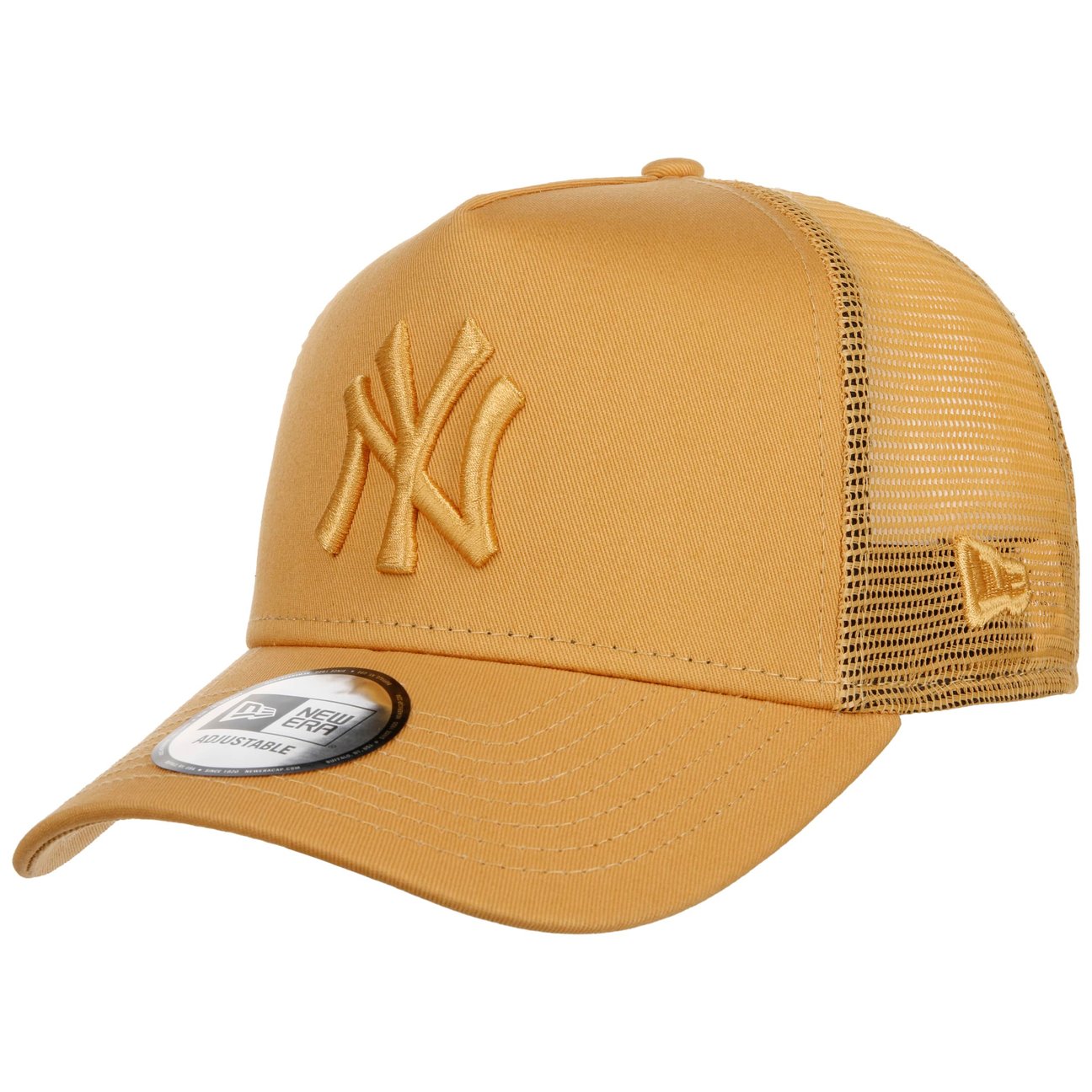 New Era Men's Yellow Uni Yankees Ess Trucker Cap By