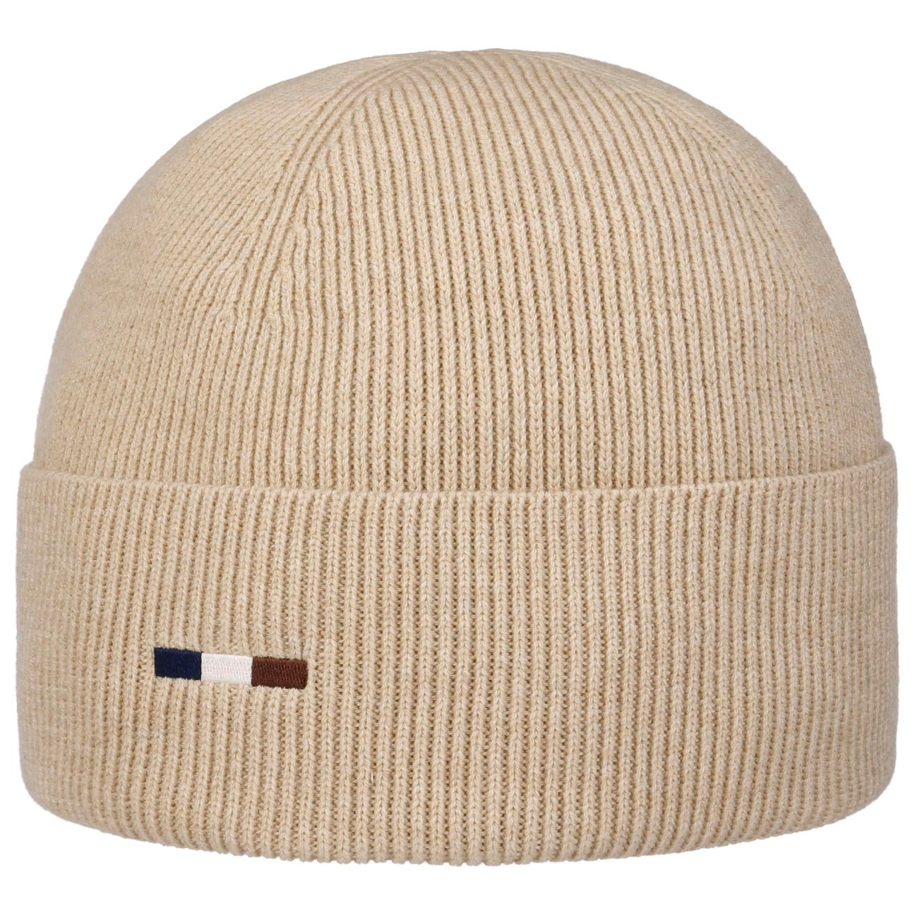Bugatti Beige Uni Rib Beanie Hat With Cuff By