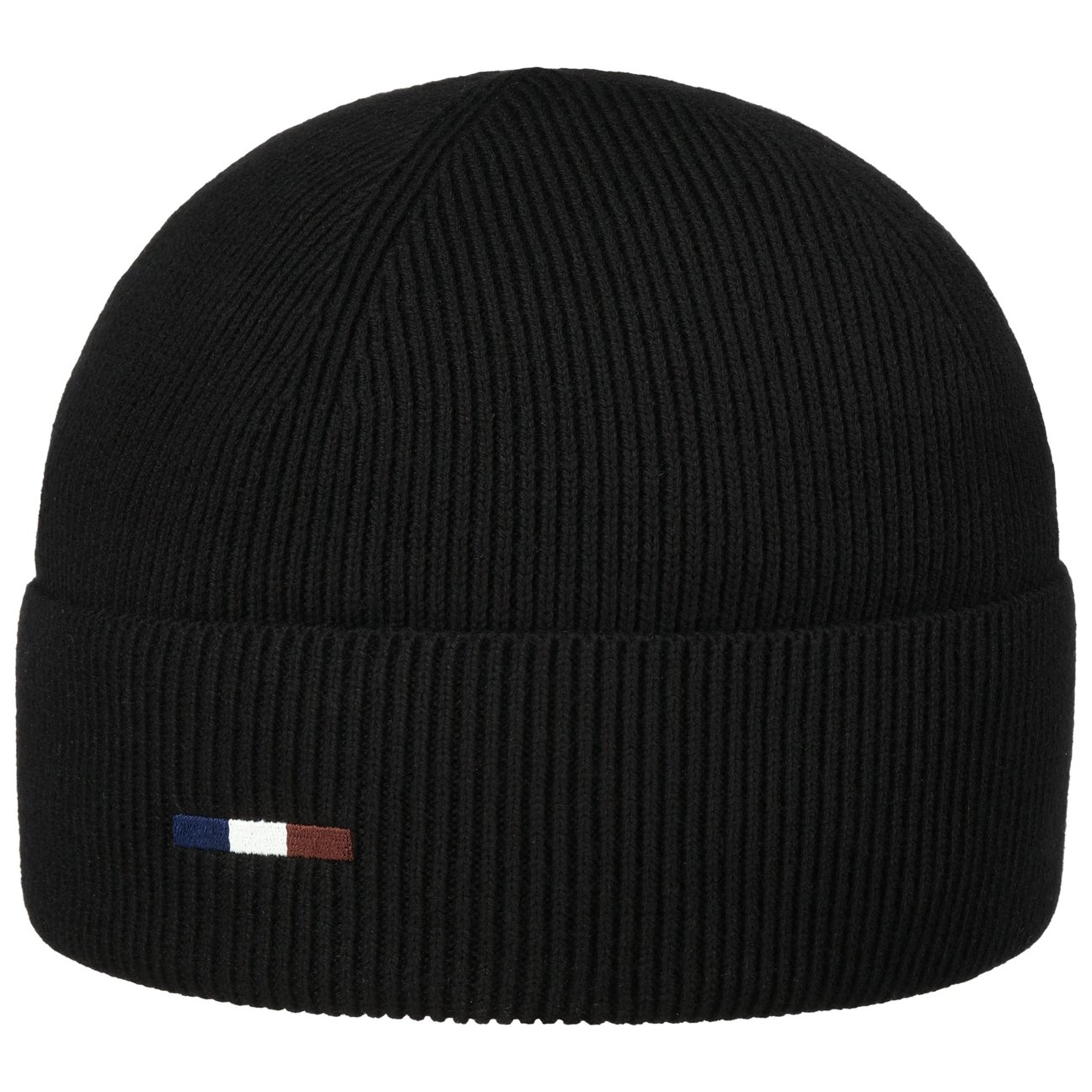Bugatti Black Uni Rib Beanie Hat With Cuff By