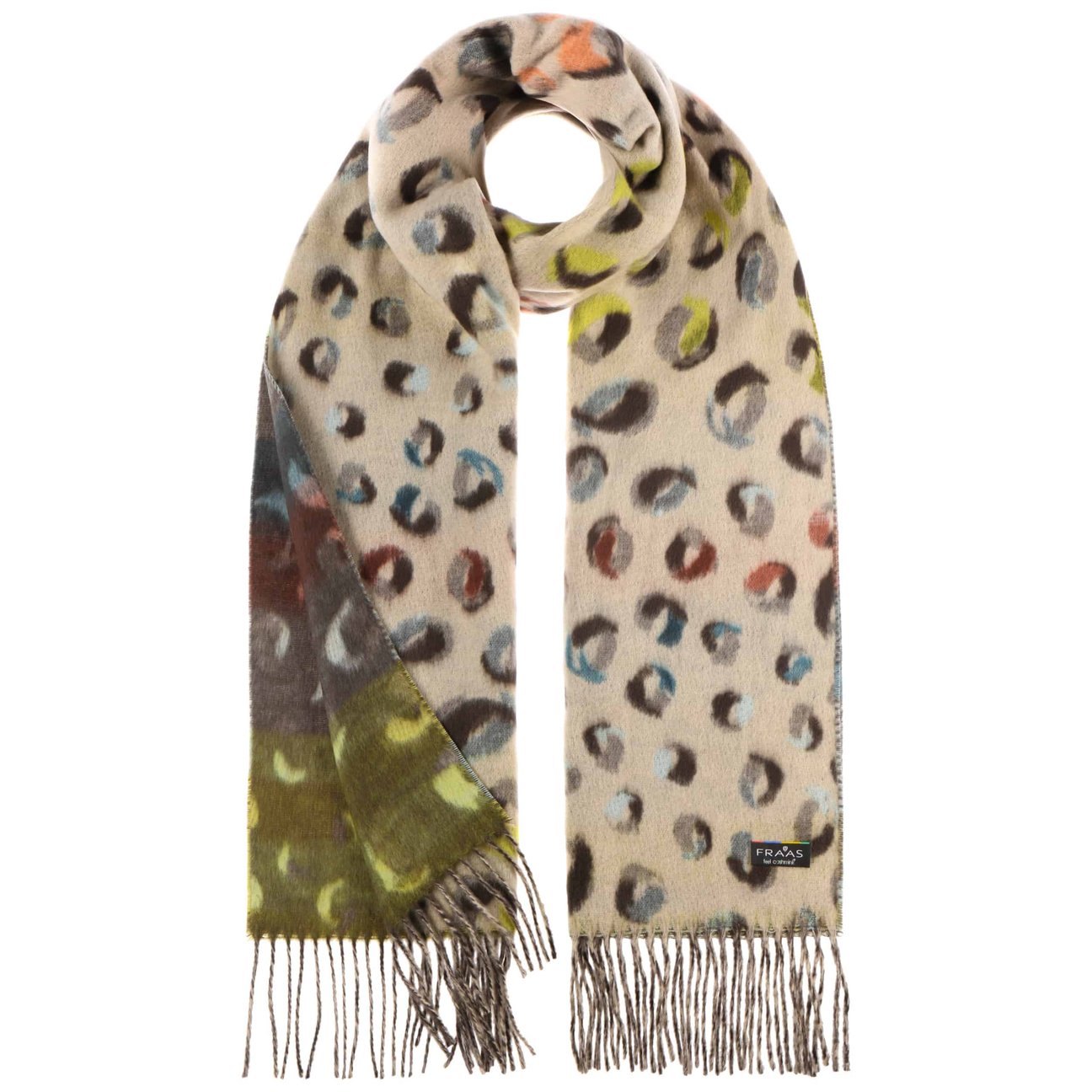 Fraas Women's Beige Colour Leo Cashmink Scarf By